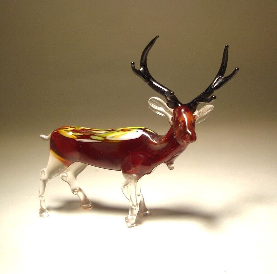 Blown Glass Elk DEER Art Figurine Animal  - Great Gift