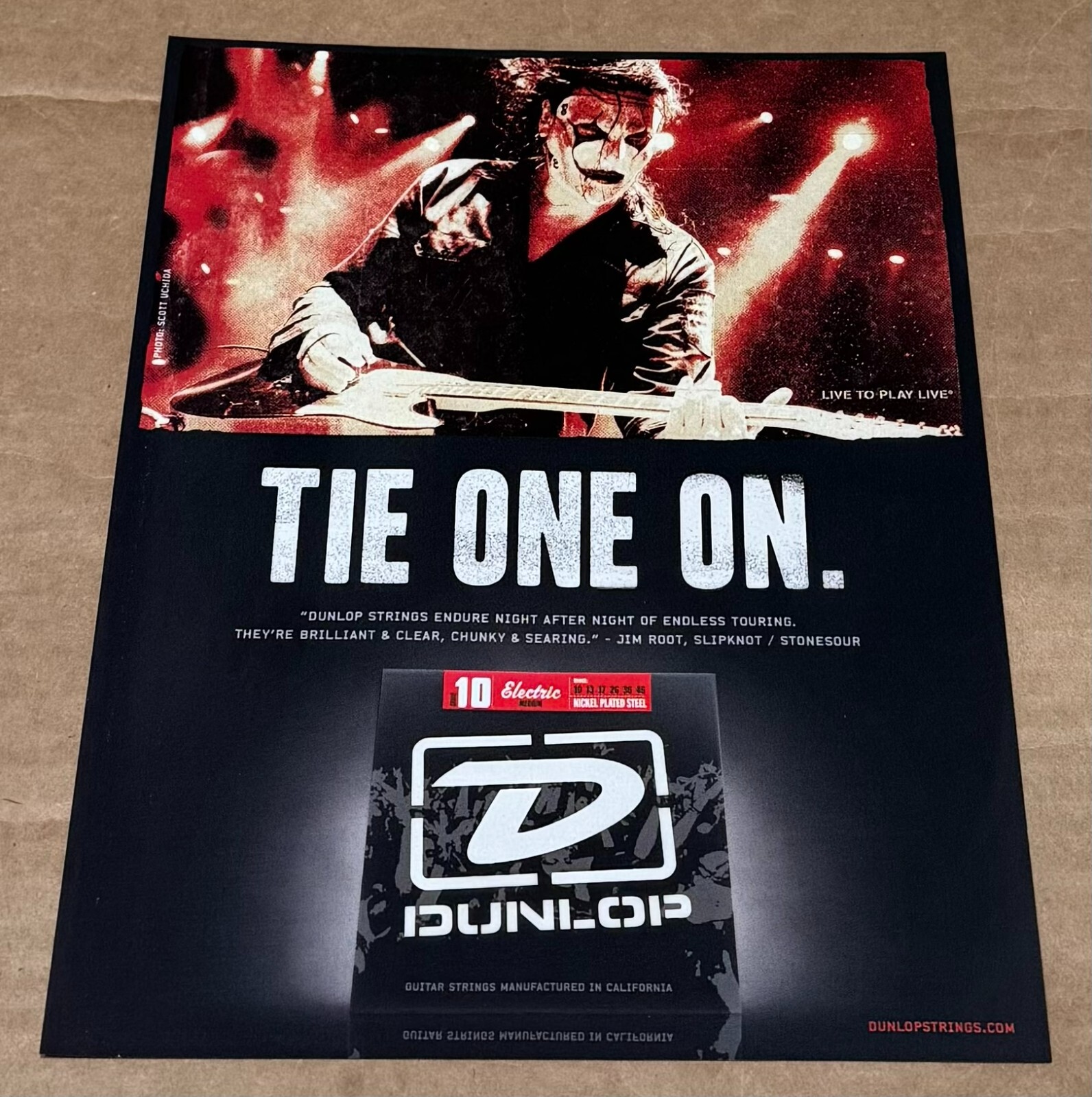 JIM ROOT of Slipknot  - Dunlop - 2008 Print Advertisement