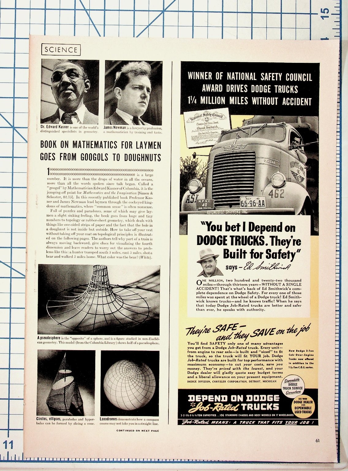 1939-40 Magazine Page: Dodge Trucks, Beech-Nut Gum, Johnnie Walker Ads 1939-40 Magazine Page: Dodge Trucks, Beech-Nut Gum, Johnnie Walker Ads