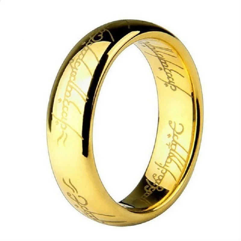 Gold Plated Lord of the Rings Hobbit Ring Necklace The One Ring of Power - USA