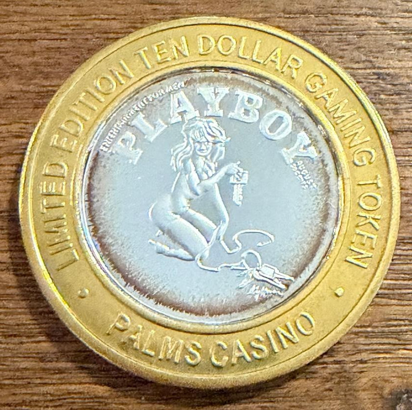 PALMS Casino Resort $10 Silver Strike 2006 Playboy Playmate with Key .999 Silver