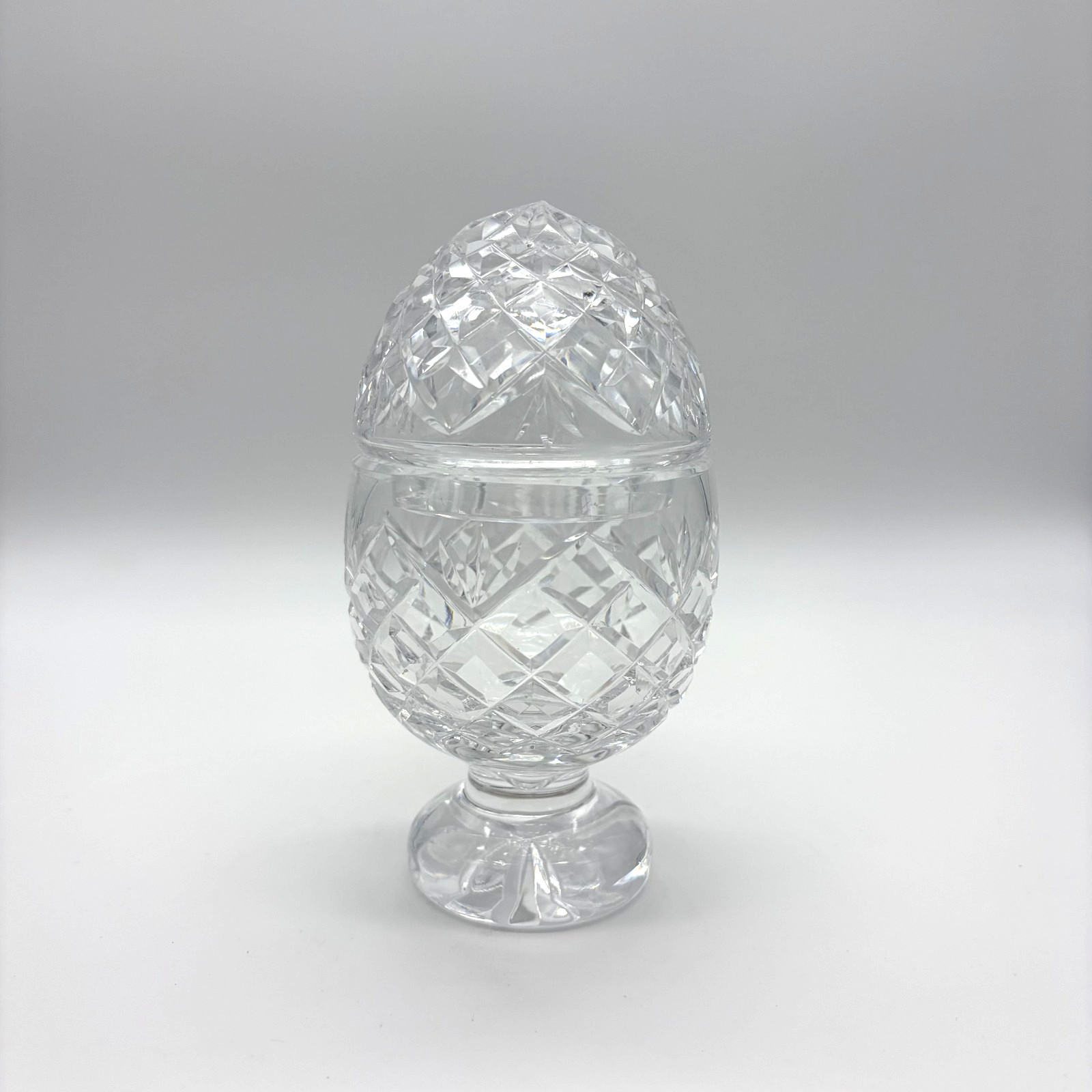 VINTAGE Waterford Crystal Pedestal Egg Cup Box 5.5\