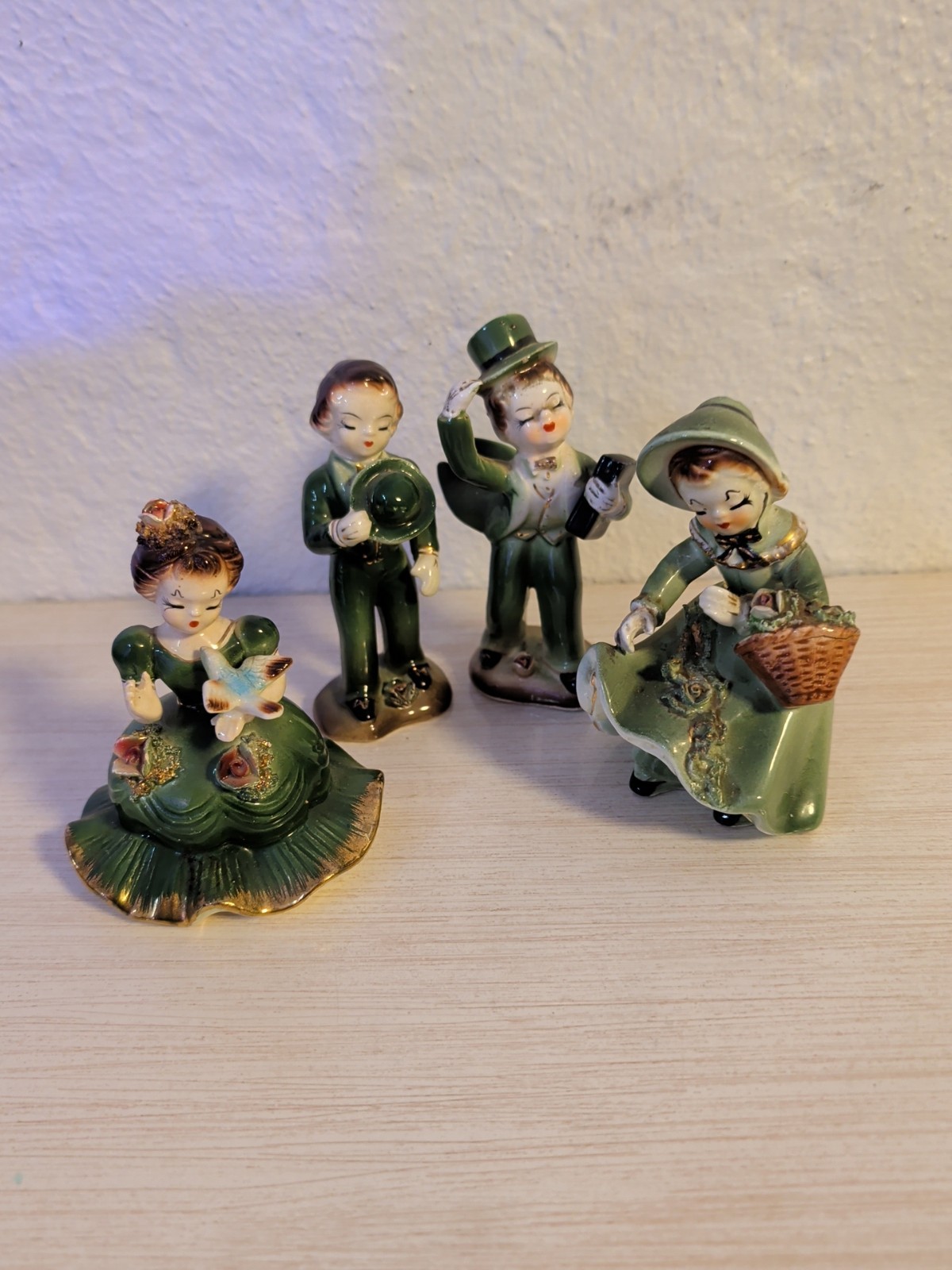 Vintage Artmark Japan Porcelain Figurines, Lot Of 4 Vintage Artmark Japan Porcelain Figurines, Lot Of 4