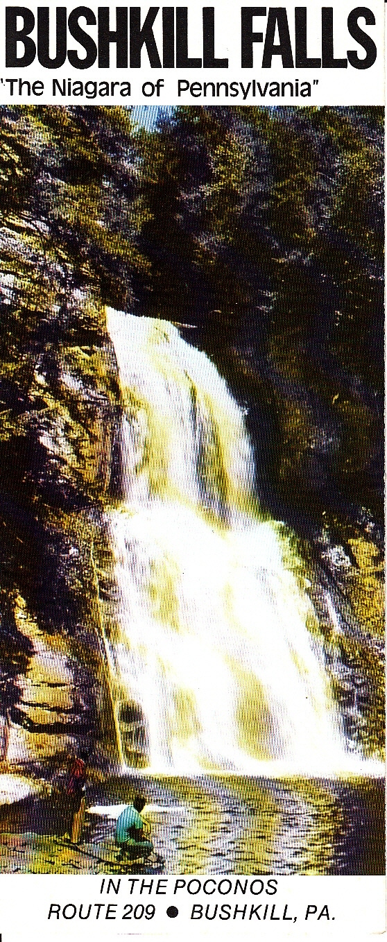 Bushkills Falls The Niagara of Pennsylvania PA Poconos Vintage Brochure