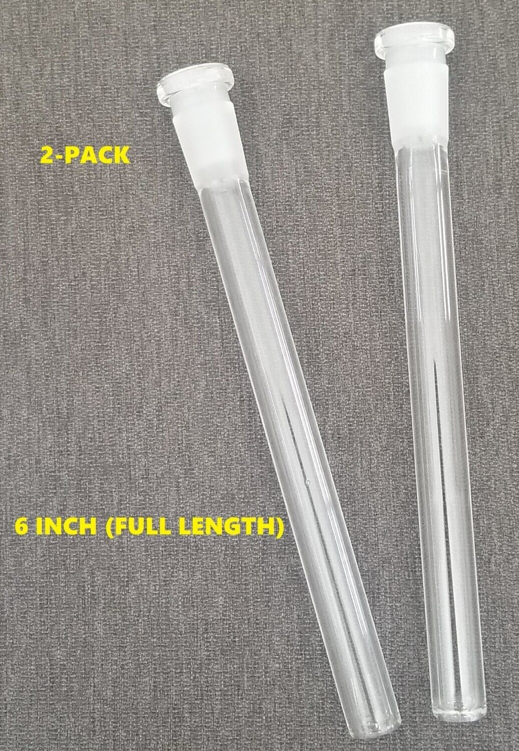 2-Pack 6 Inch Glass Downstems (17mm/12mm) 2-Pack 6 Inch Glass Downstems (17mm/12mm)