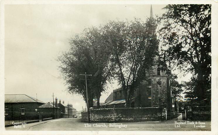 Billinghay Lincolnshire England The Church OLD PHOTO