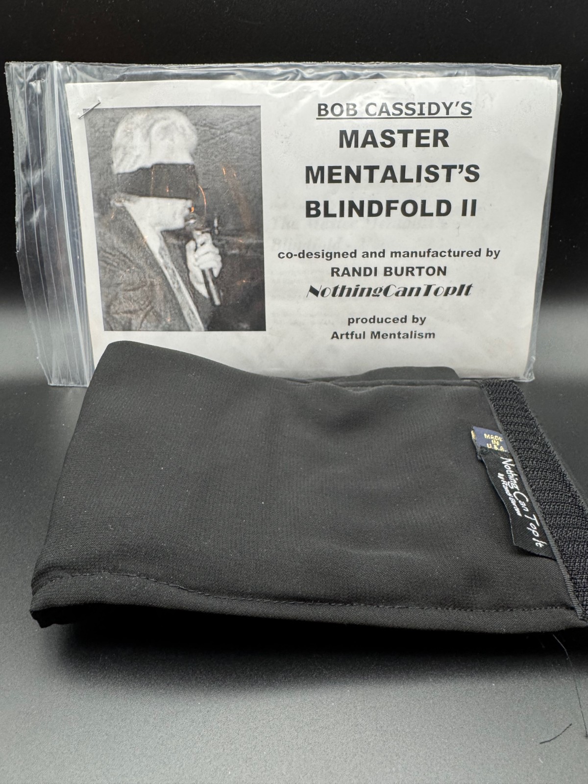 BOB CASSIDY\'S MASTER MENTALIST\'S BLINDFOLD II - RANDI BURTON MENTALISM - RARE