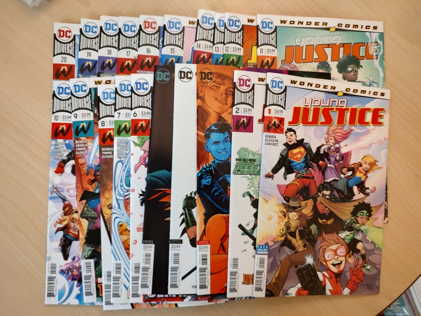YOUNG JUSTICE #1-20 full run lot Bendis Gleason Wonder Comics NM complete Robin