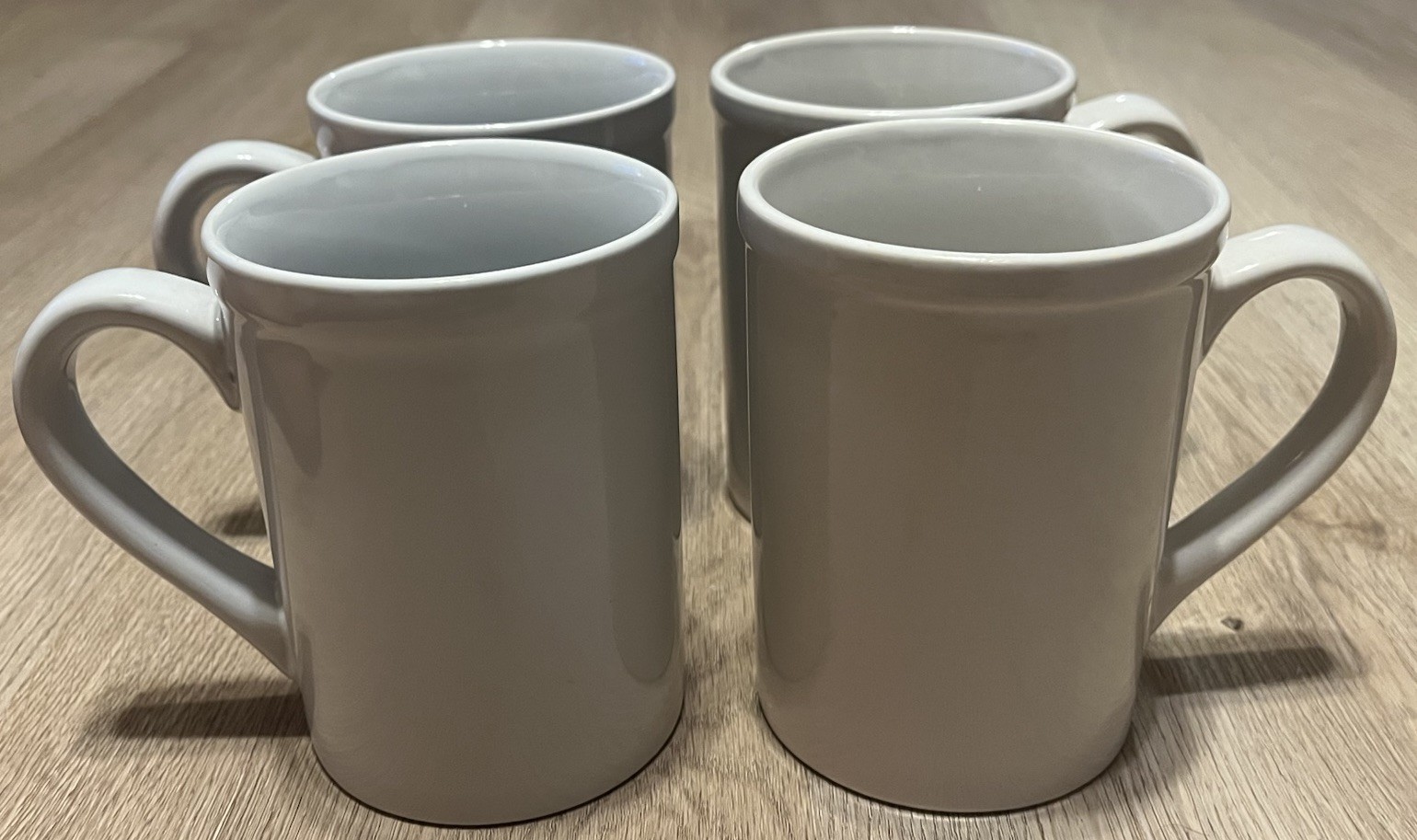 (4) Royal Norfolk White Coffee or Tea Mug 12 Oz Set Dishwasher Safe NEW