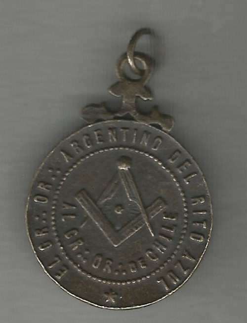 Argentina Chile Masonic Medal El Gran Oriente Argentino Del Rito Azul 1903 1