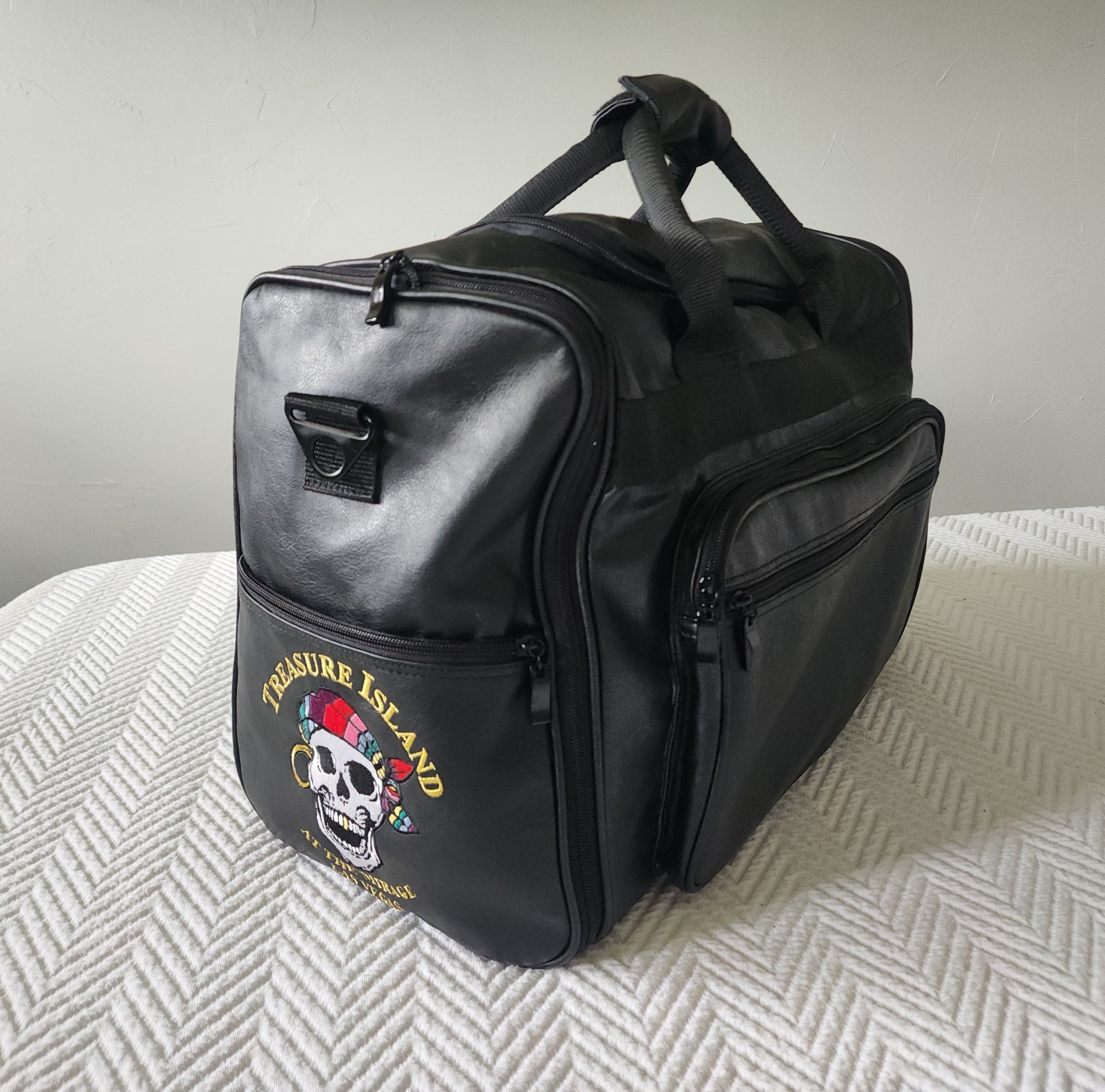 Vintage Treasure Island Hotel and Casino Team Member Founder Black Duffle Bag