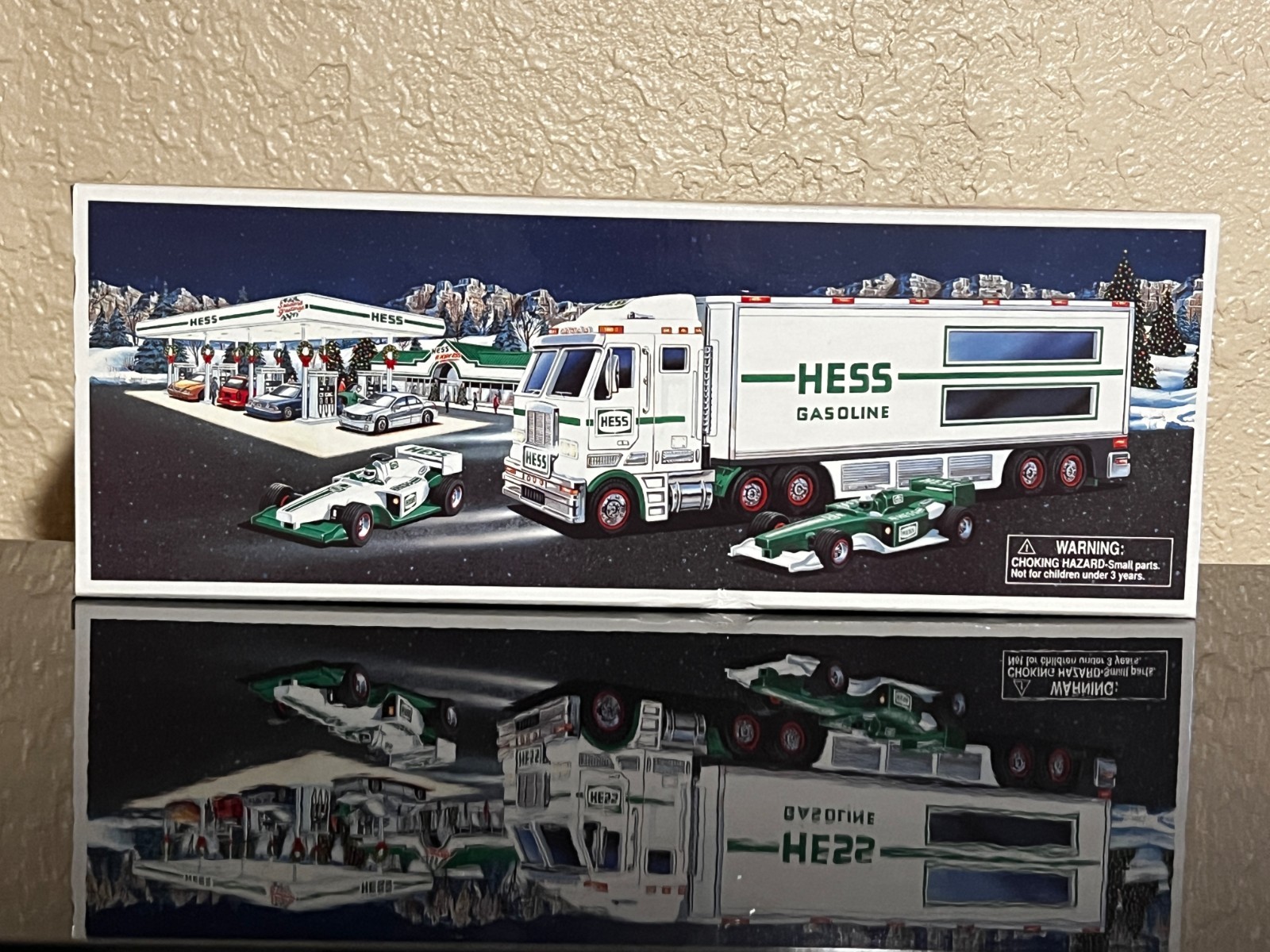 NEW, NEVER OPENED Hess Toy Truck and Race Cars Set Complete w Box