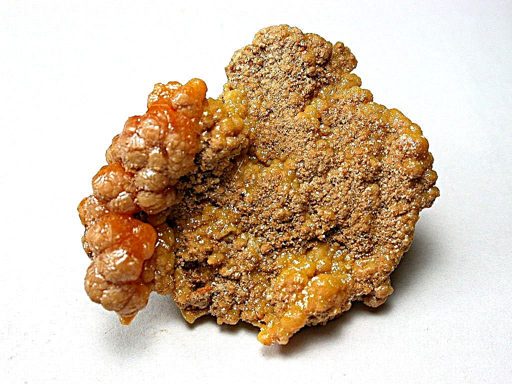 MINERALS : ORANGE BOTRYOIDAL PYROMORPHITE ON ALL SIDES, BUNKER HILL MINE, IDAHO MINERALS : ORANGE BOTRYOIDAL PYROMORPHITE ON ALL SIDES, BUNKER HILL MINE, IDAHO