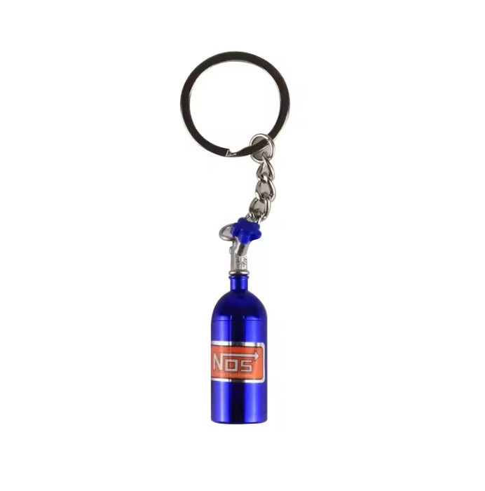 Creative Mini Nos Nitrogen Bottle Keychain Pill Box Storage Key Ring Race Keyrin