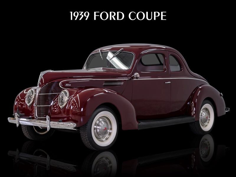 1939 Ford Coupe Original Look NEW Metal Sign: 12x16 Ships Free