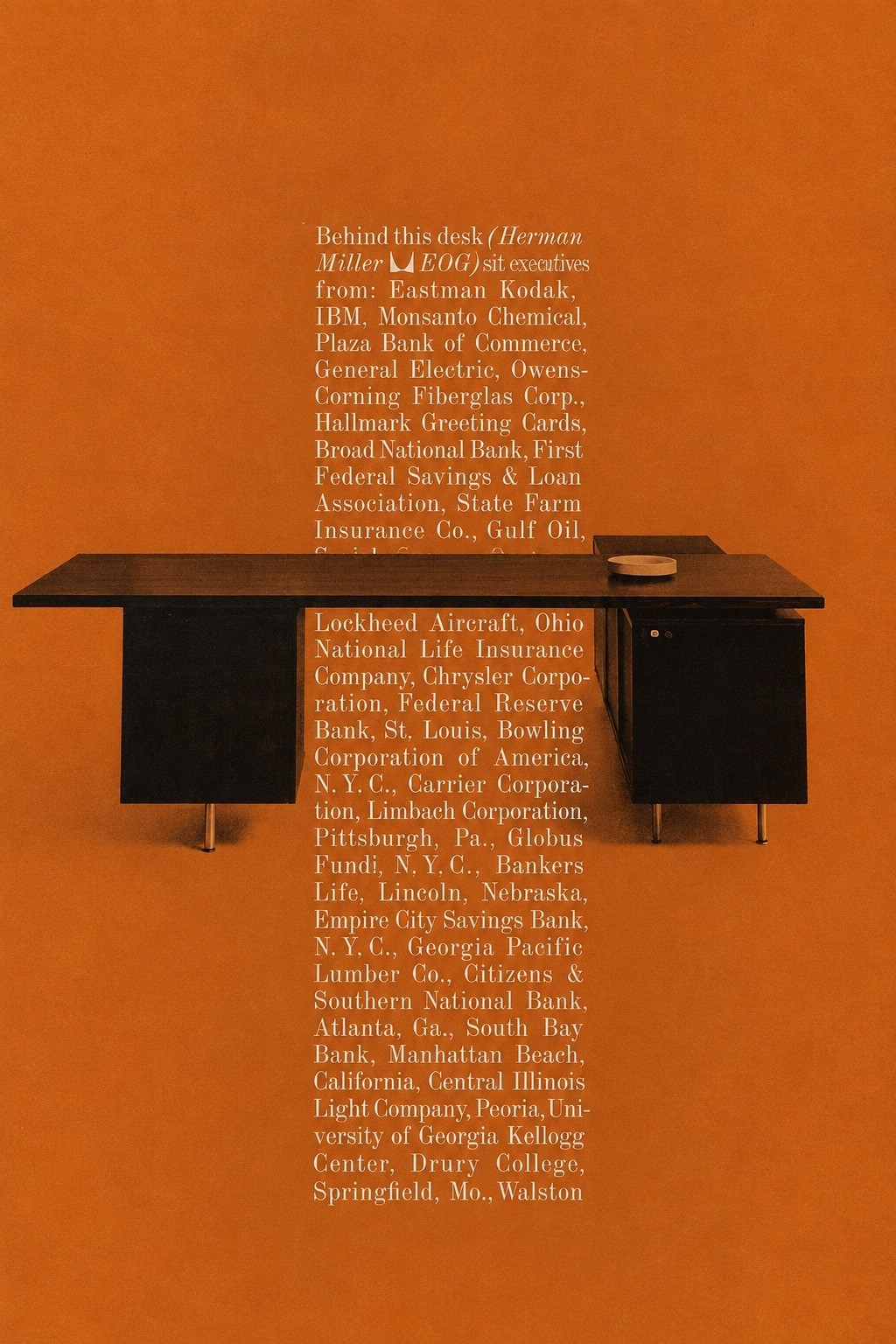 Herman Miller 1960s Executive Desk Poster - 24x36” Premium Matte Paper🗞️