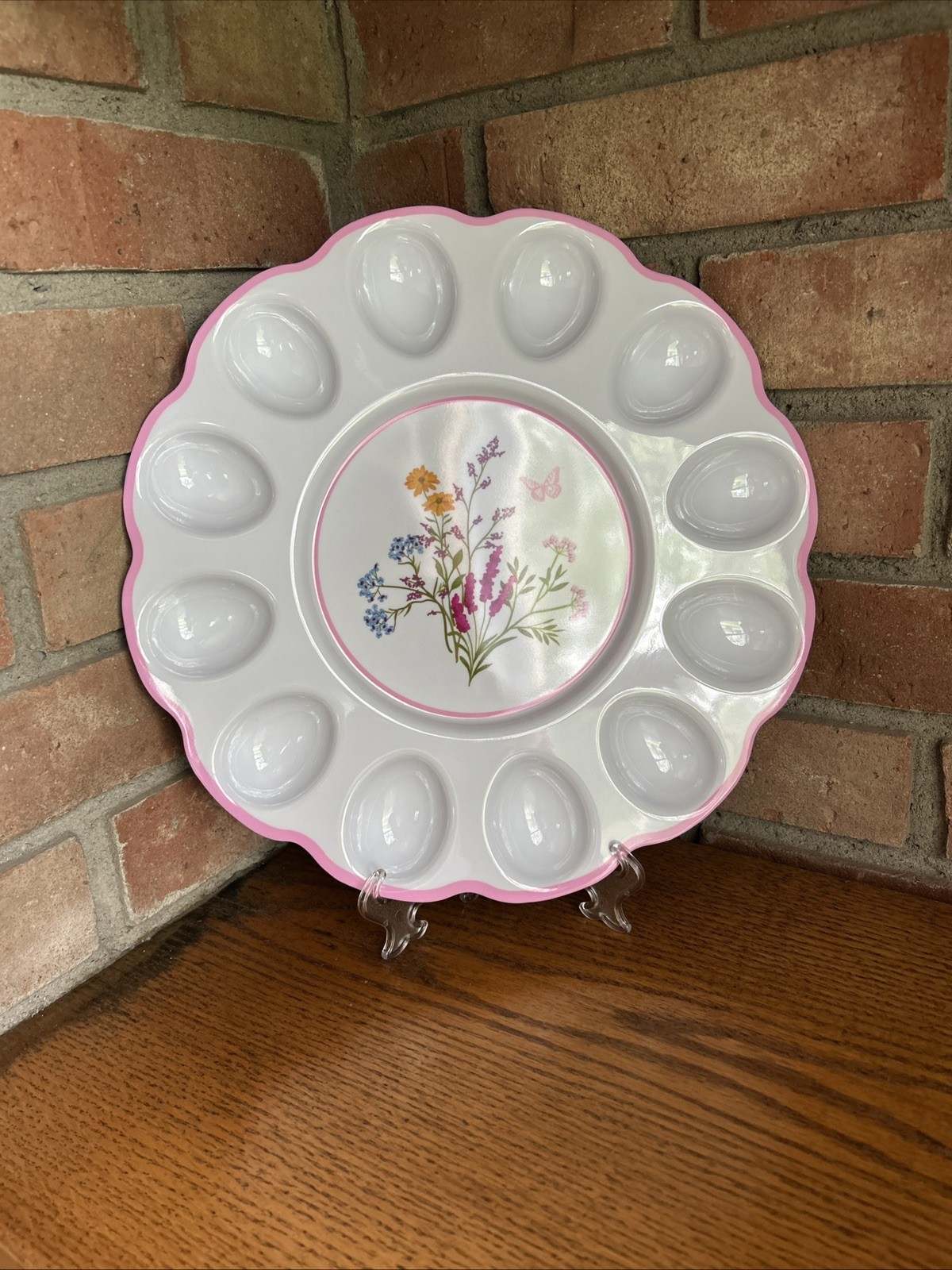 Dolly Parton Spring Wildflower Deviled Egg Tray Melamine Floral Plate