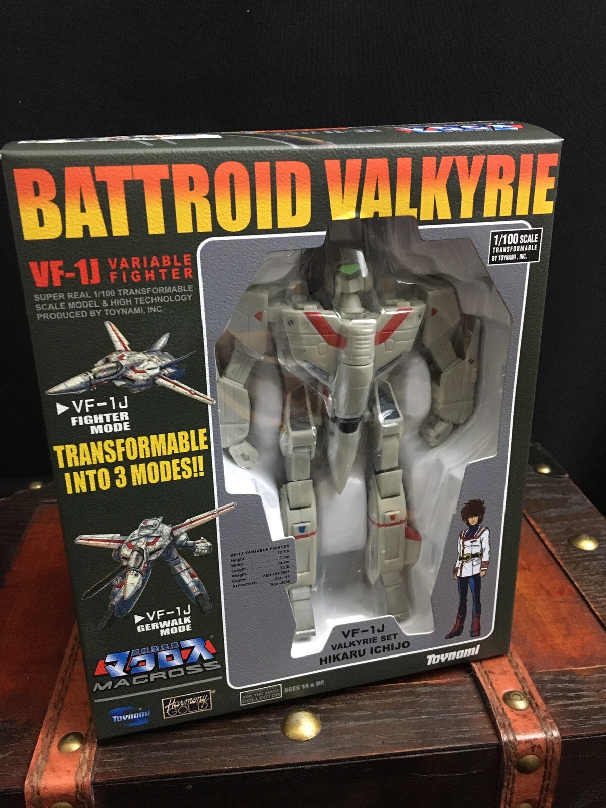 Toynami Macross Battroid Valkyrie HIKARU ICHIJ VF-1S Action Figure Transform 6”