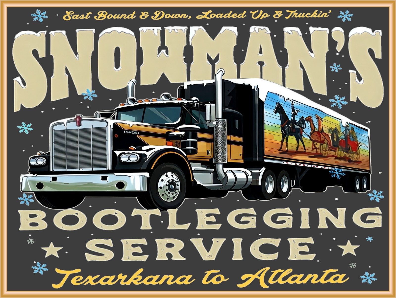 Snowman's Bootlegging Service Metal Sign
