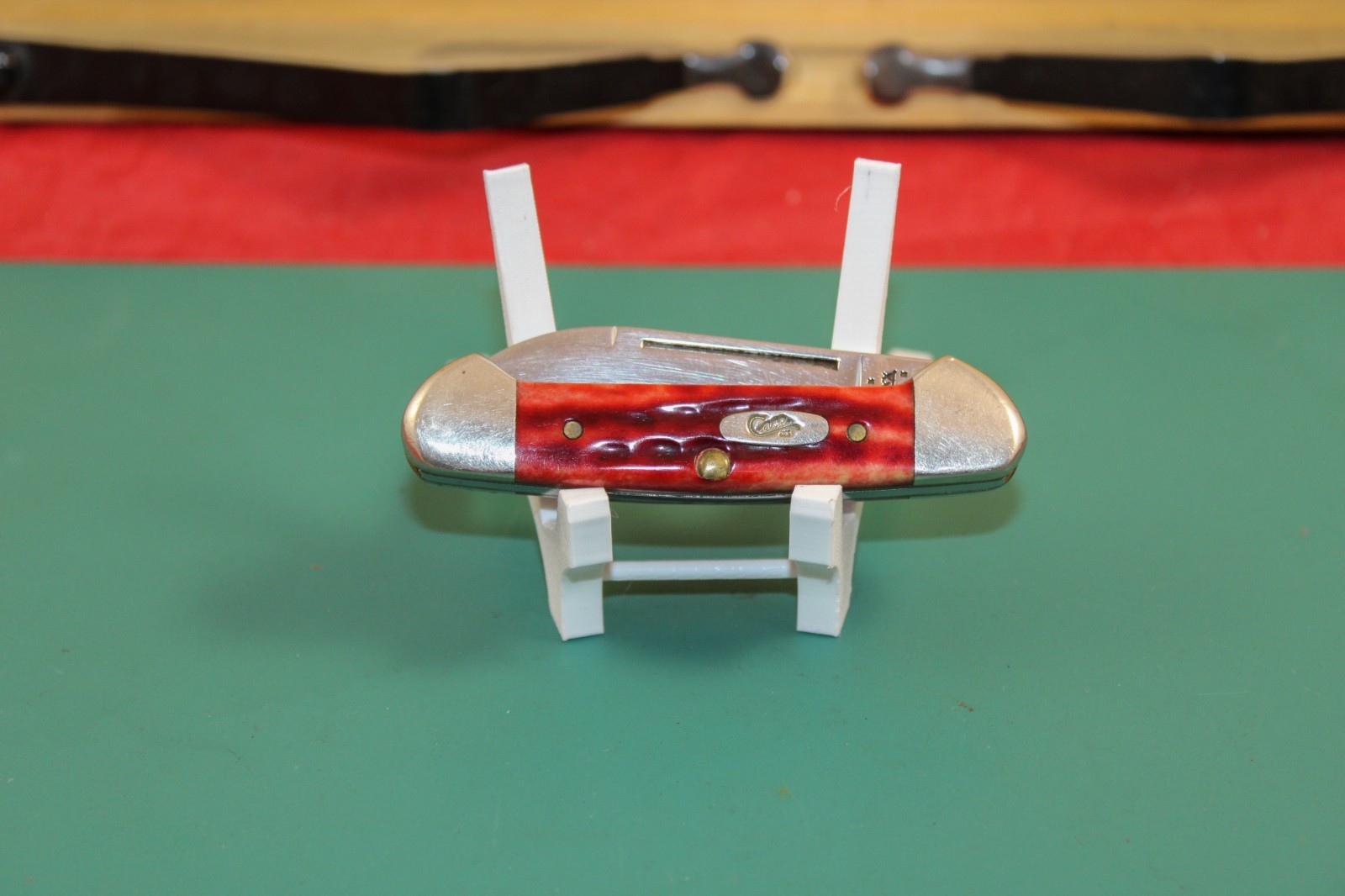 2008 Case XX USA Baby Butterbean Pocket Knife #62132 Red Bone Handles 2008 Case XX USA Baby Butterbean Pocket Knife #62132 Red Bone Handles