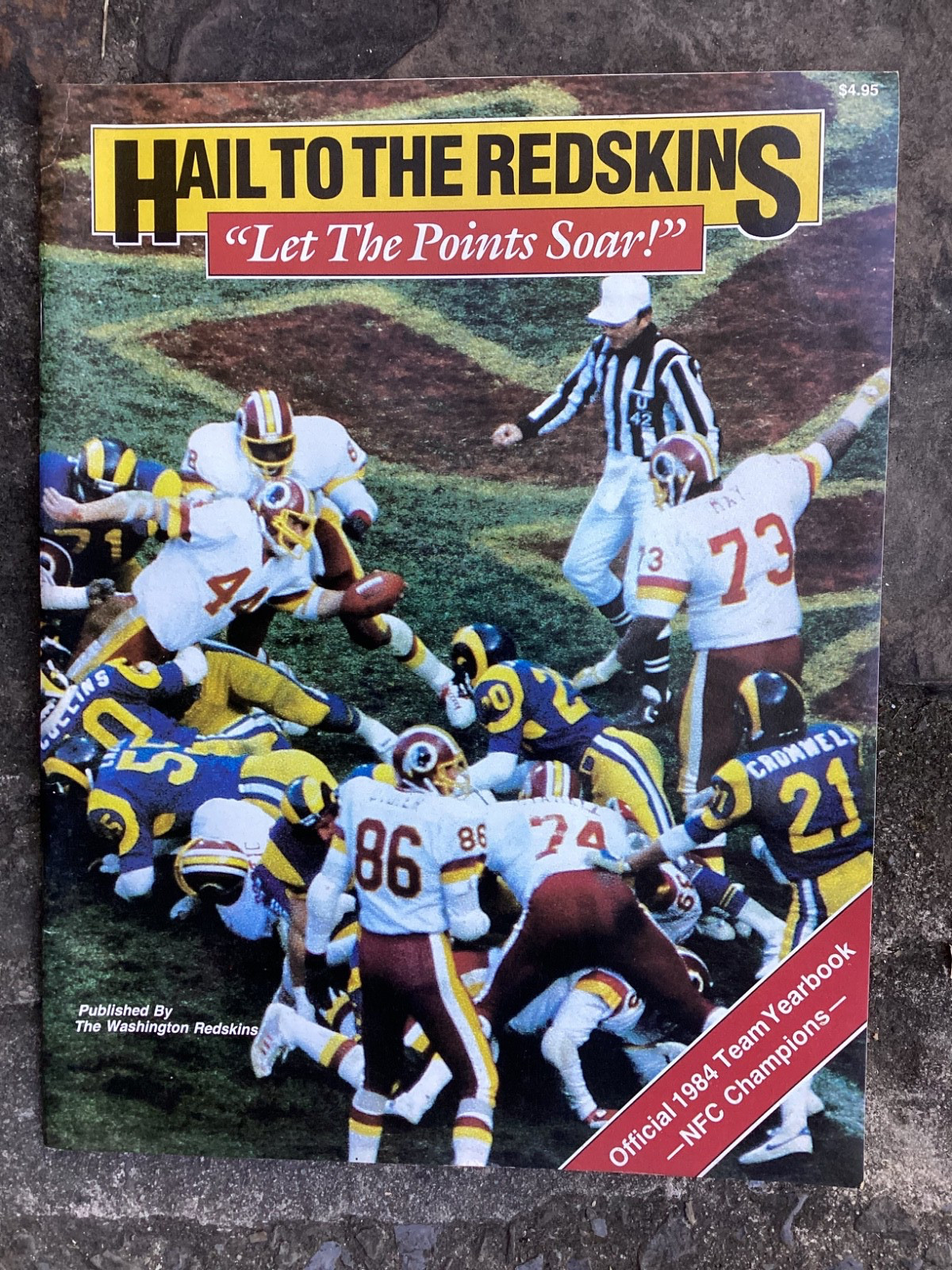 Original 1984 NFL Hail to the Redskins Team Yearbook NFC Champs 72 pgs Book