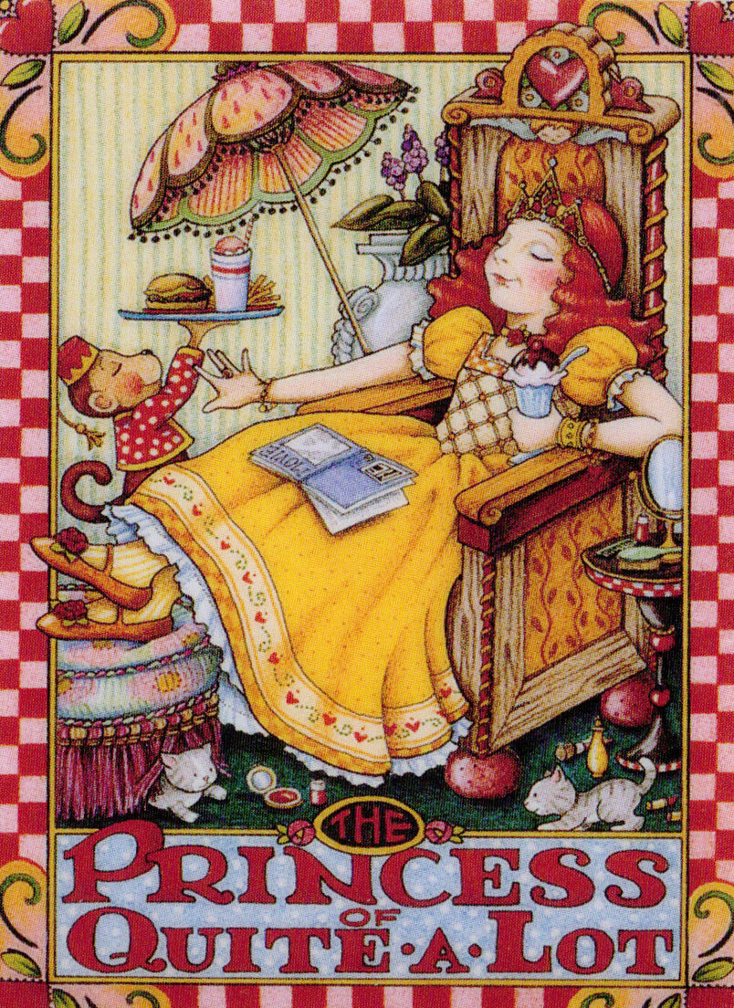 PRINCESS OF QUITE-A-LOT-Handcrafted Royalty Magnet-W/Mary Engelbreit art  