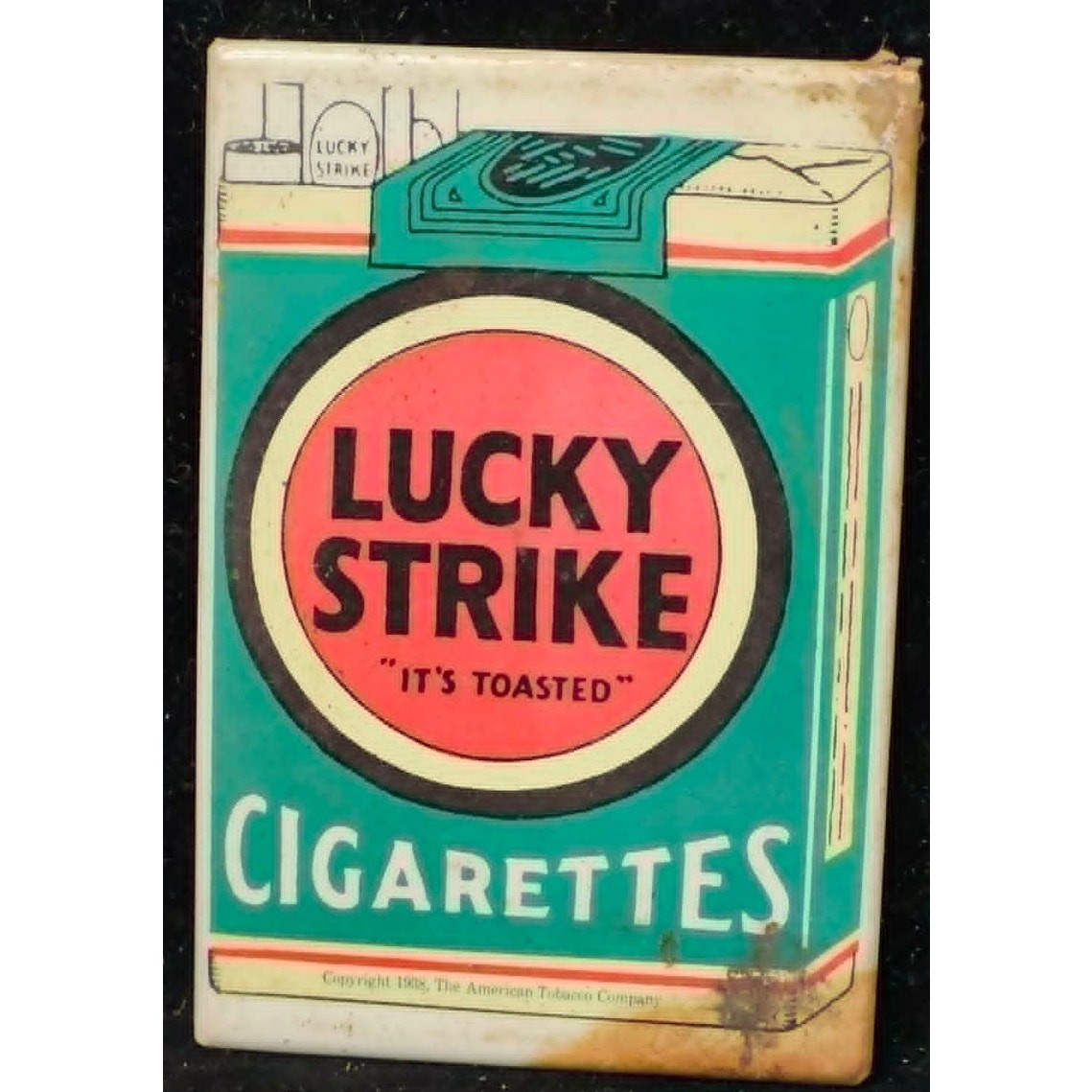 Vintage 1908 Lucky Strike Cigarettes Pocket Mirror Tobacco Advertising Rare Vintage 1908 Lucky Strike Cigarettes Pocket Mirror Tobacco Advertising Rare