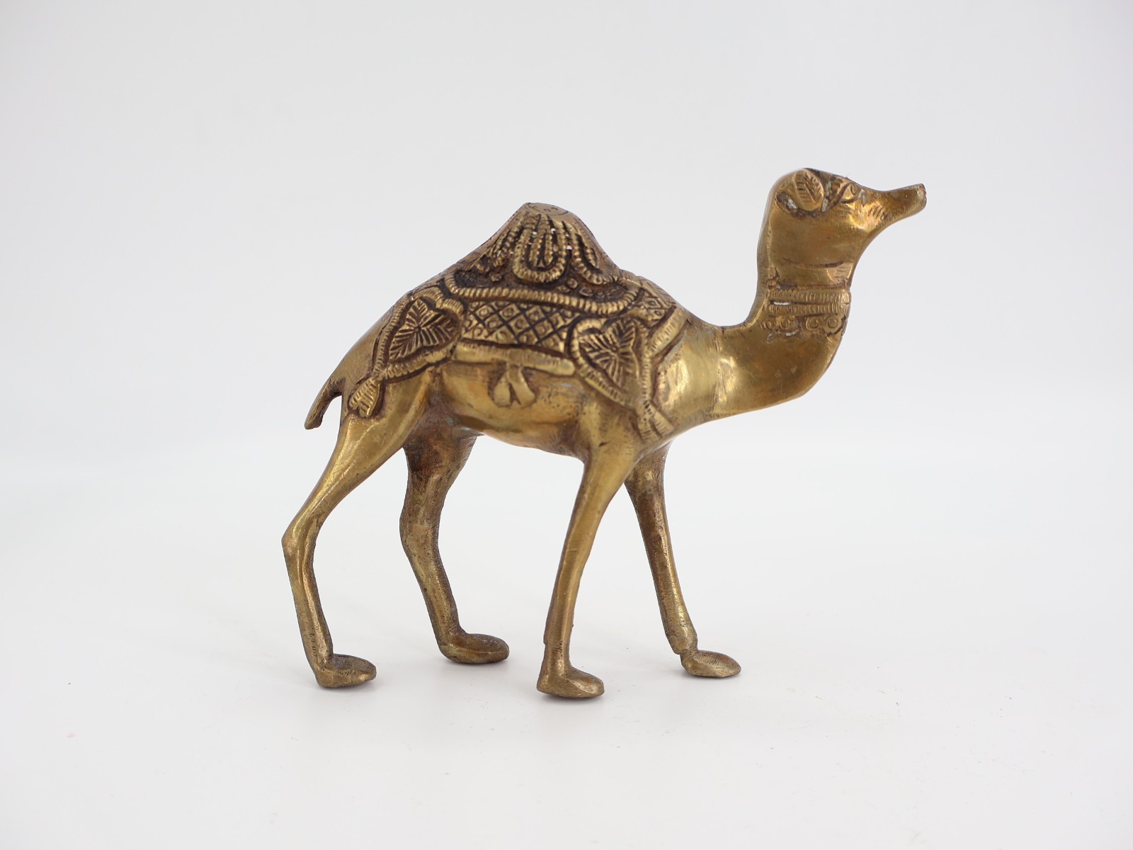 Vintage Brass Camel Figurine Statue Handcrafted Indian Brass Art Collectible