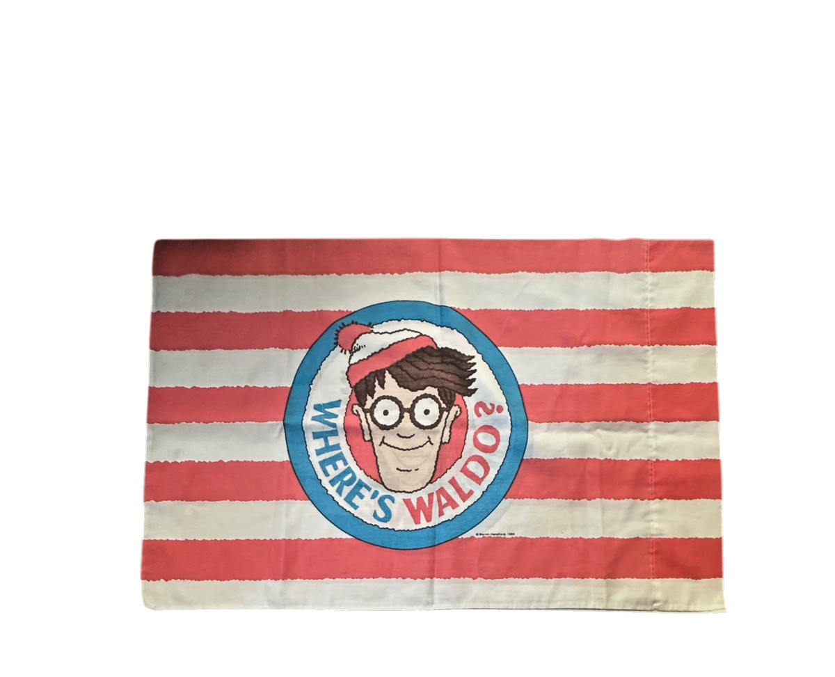 Vintage Where's Waldo Wenda Pillowcase 1990 Springmaid Martin Handford