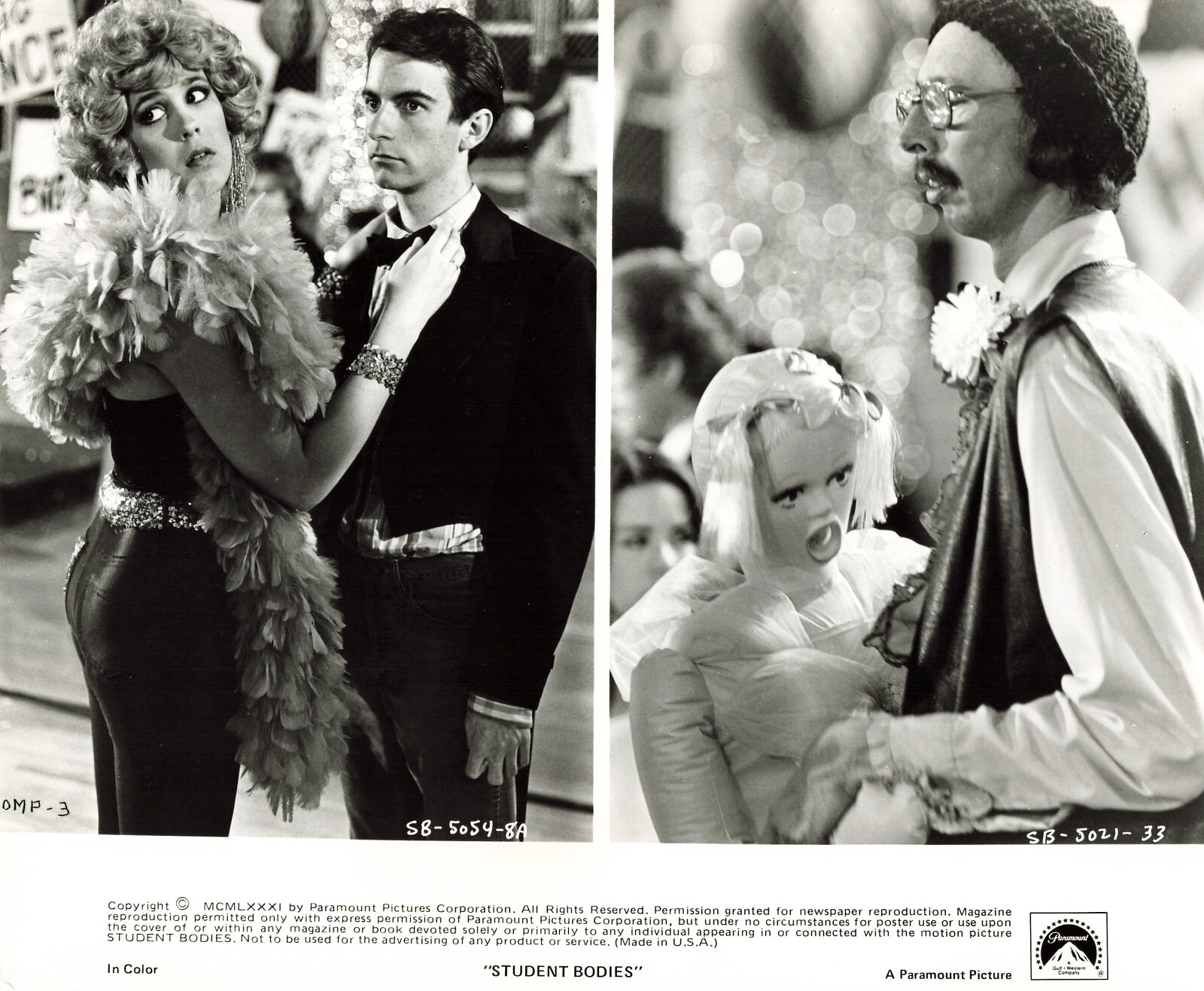Student Bodies 1981 Movie Photo Kristen Riter Matthew Goldsby The Stick  *P117c