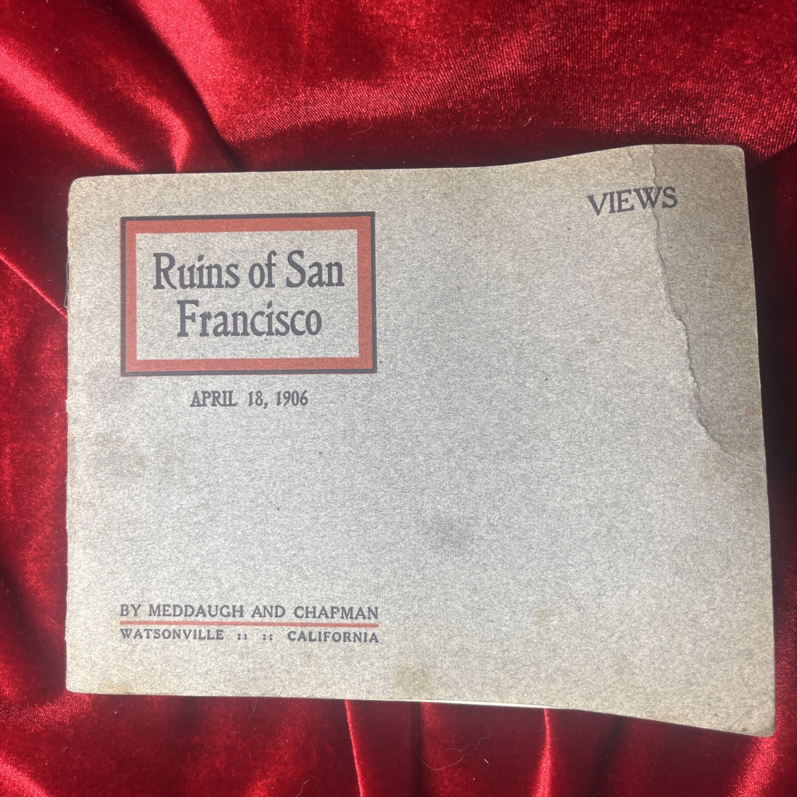 Ruins of San Francisco April 18, 1906 Soft Cover First Edition Meddaugh Chapman Ruins of San Francisco April 18, 1906 Soft Cover First Edition Meddaugh Chapman