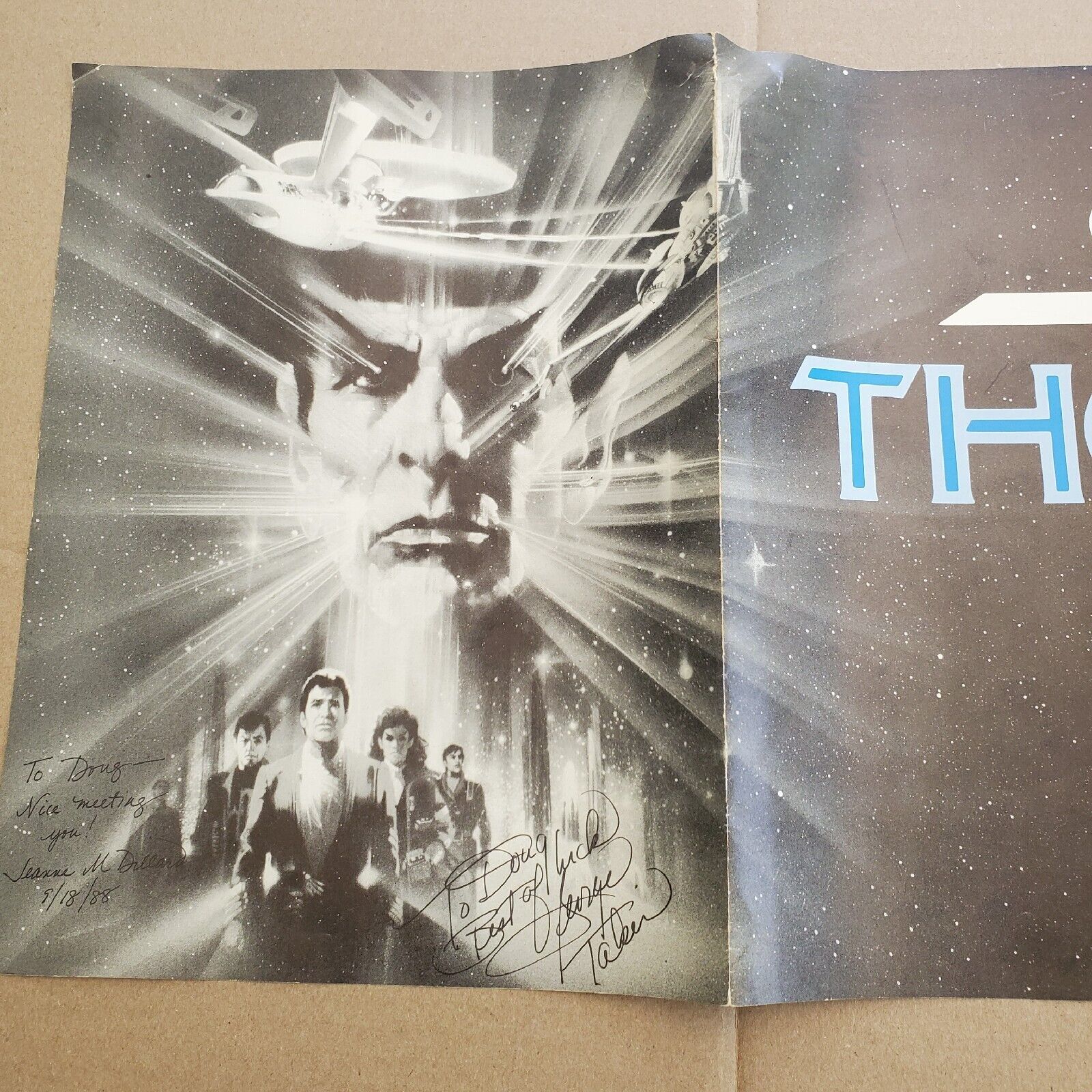 Star Trek Vintage Poster Signed By George Takei & Jeanne M. Dillard 35\