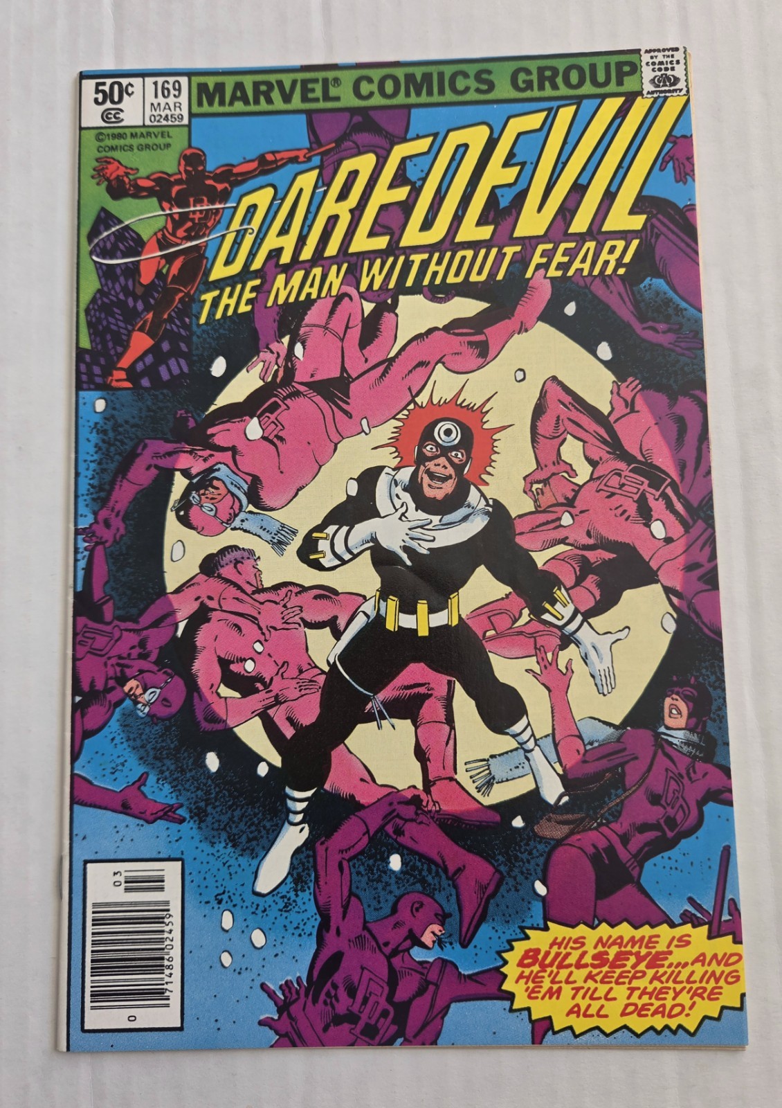 Daredevil 169 VF/NM/ NM- Newsstand Bullseye 2nd Elektra Frank Miller 1980