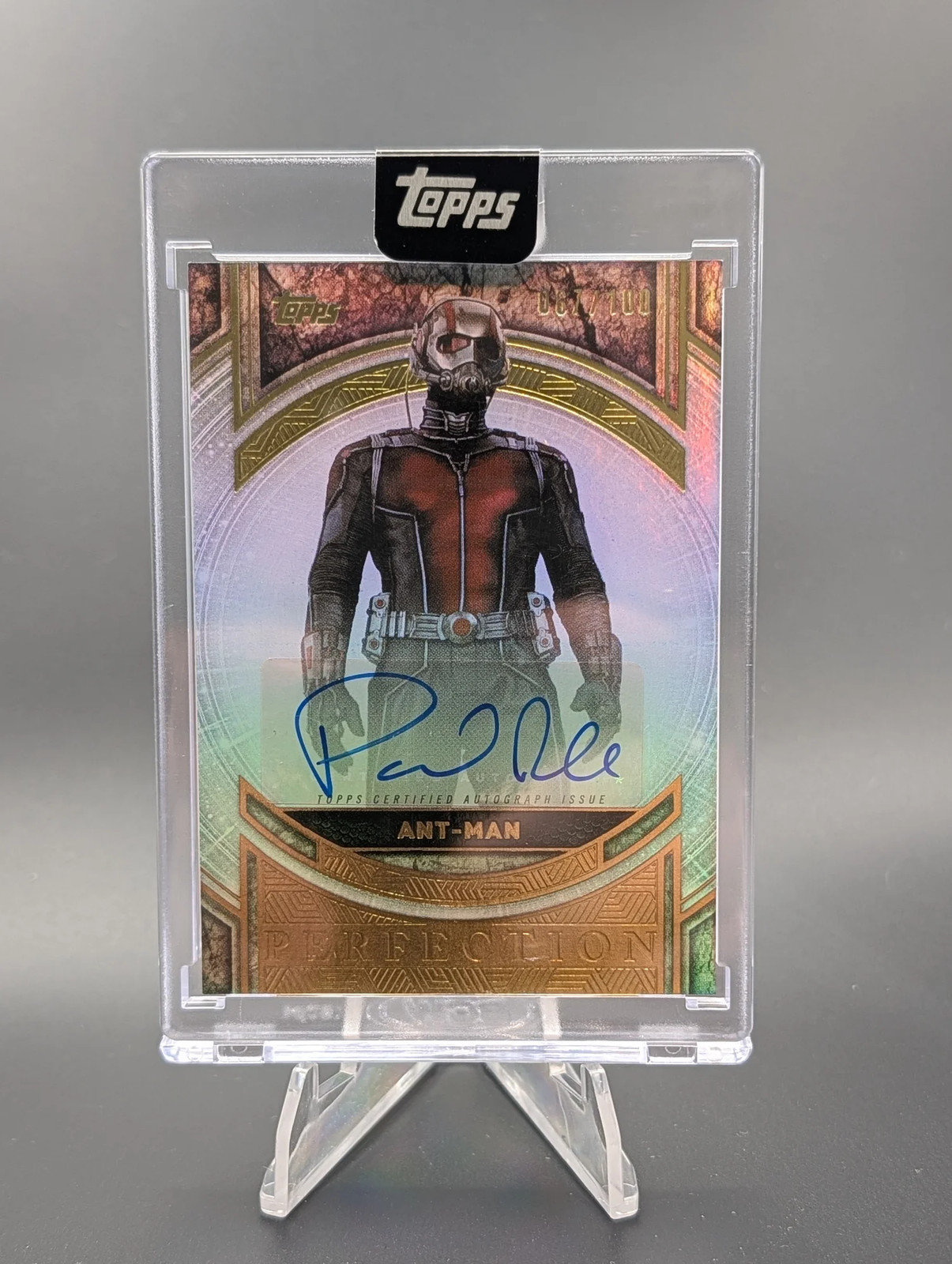 2025 Topps Marvel The Collector Perfection Paul Rudd as Ant-Man Auto /100 #MP-PR