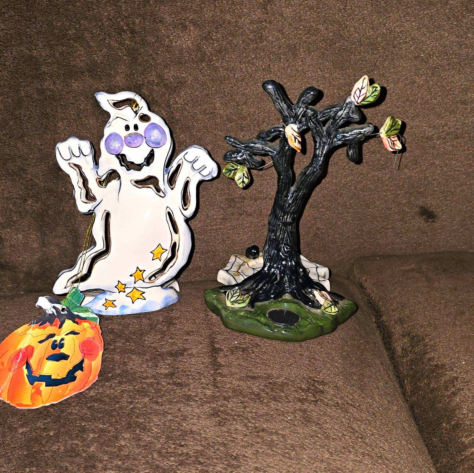 Heather Goldminc Blue Sky Halloween Ghost & Spooky Tree Figurines Set 2 Pack🎃👻 Heather Goldminc Blue Sky Halloween Ghost & Spooky Tree Figurines Set 2 Pack🎃👻