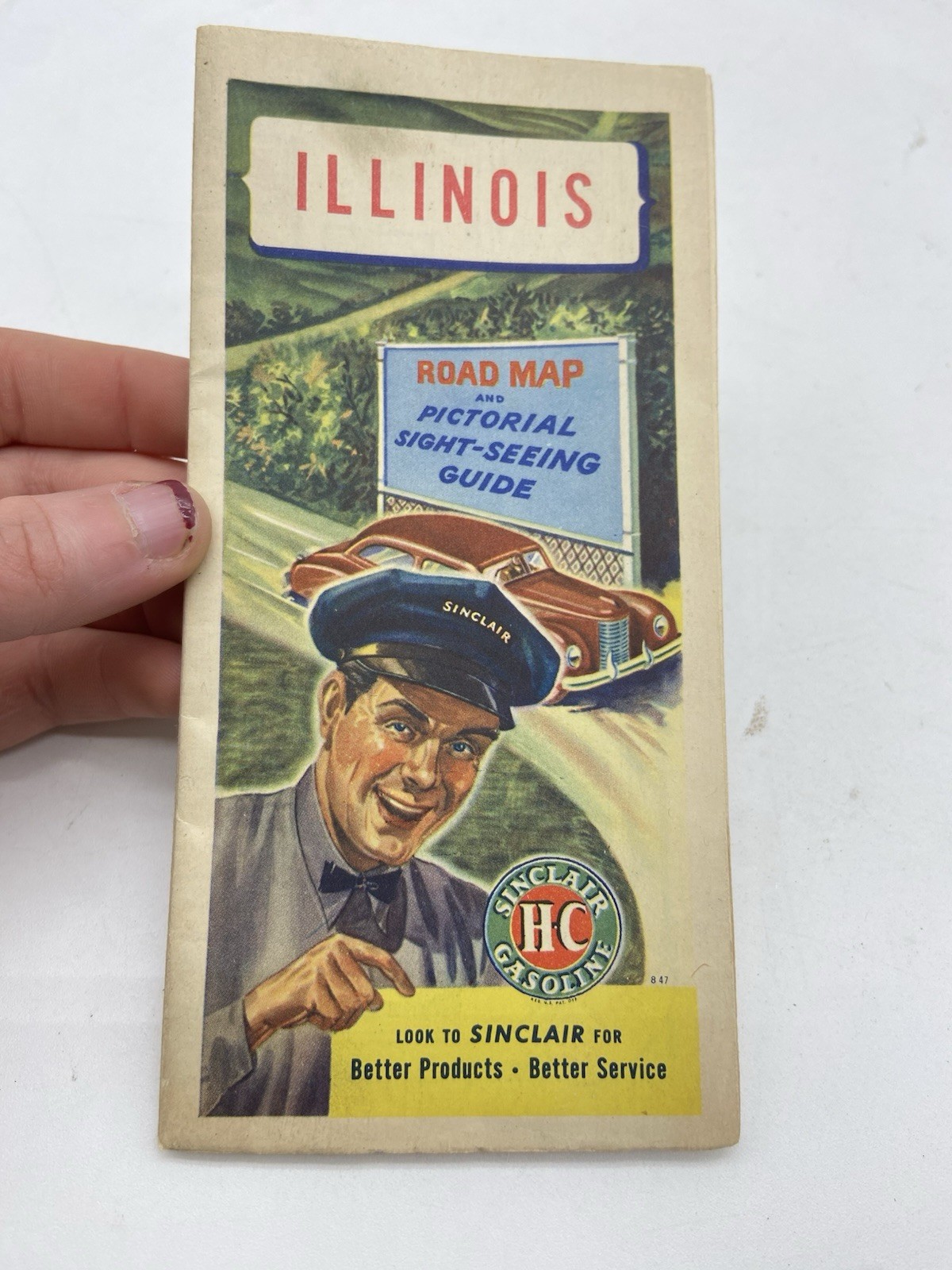 Vintage 1946 Chicago, Illinois Road Map – Sinclair Refining Co.