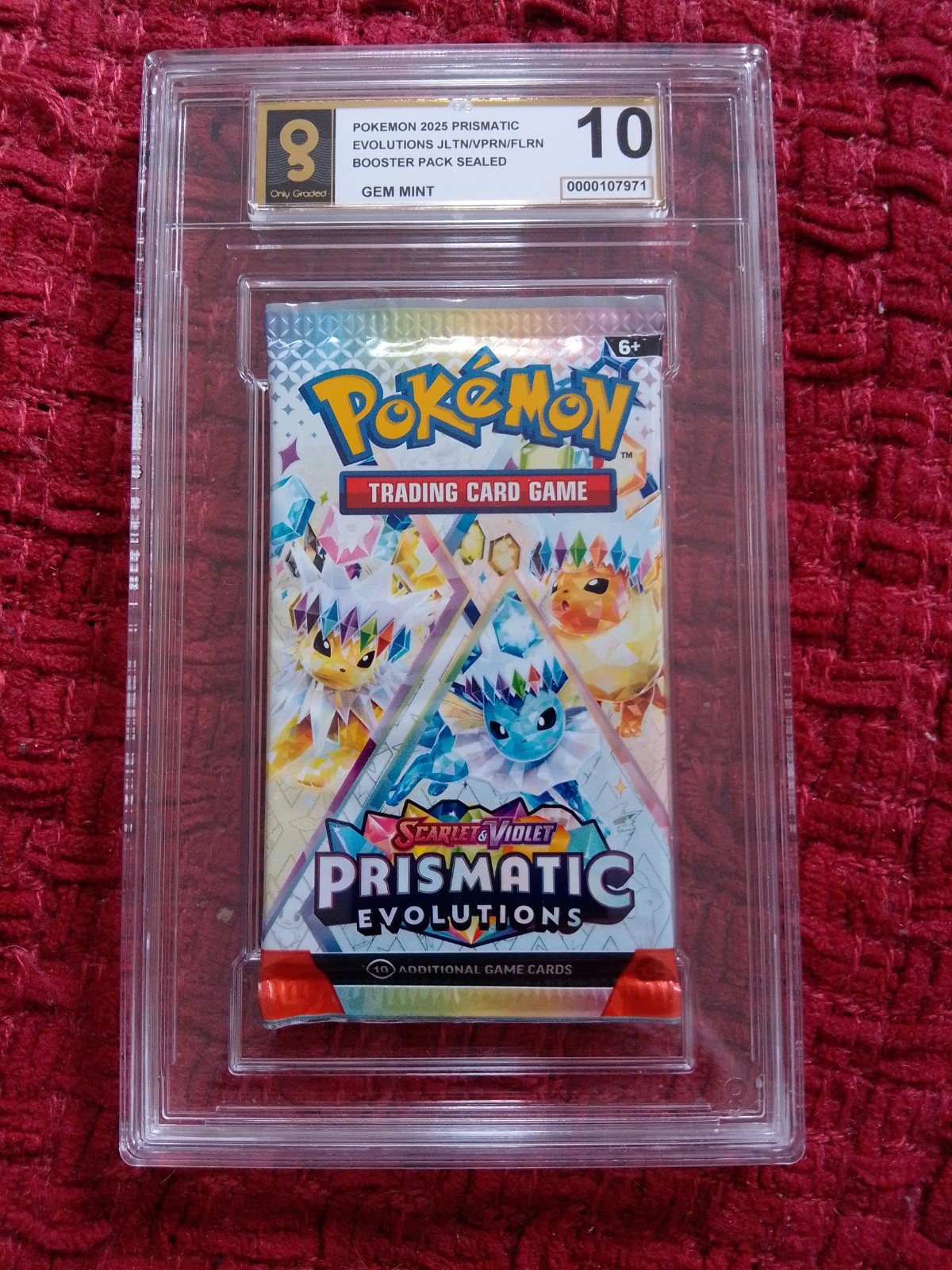 Pokemon 2025 Prismatic Evolution. 10 Grade Slabbed Pokemon TCG