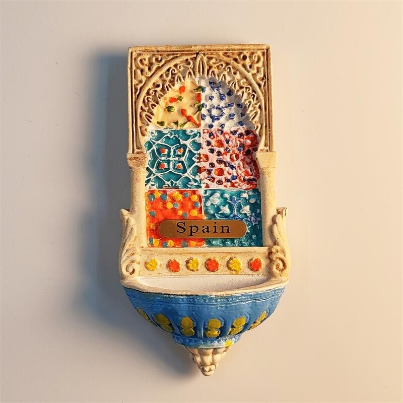 Spain Granada Alhambra Palace Mosaic pattern Tourist Souvenir 3D Fridge Magnets