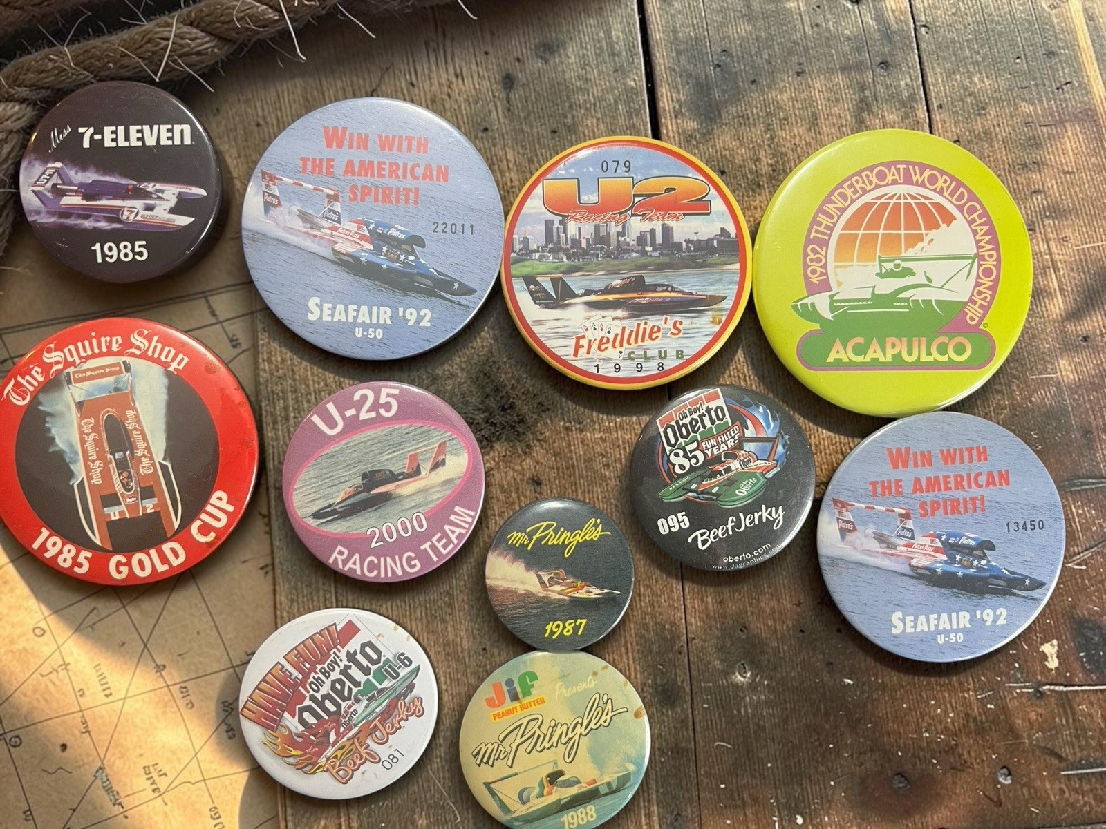 Vintage Seattle Seafair Pins & Pit Technician Tag Lot of 18 50s-80s
