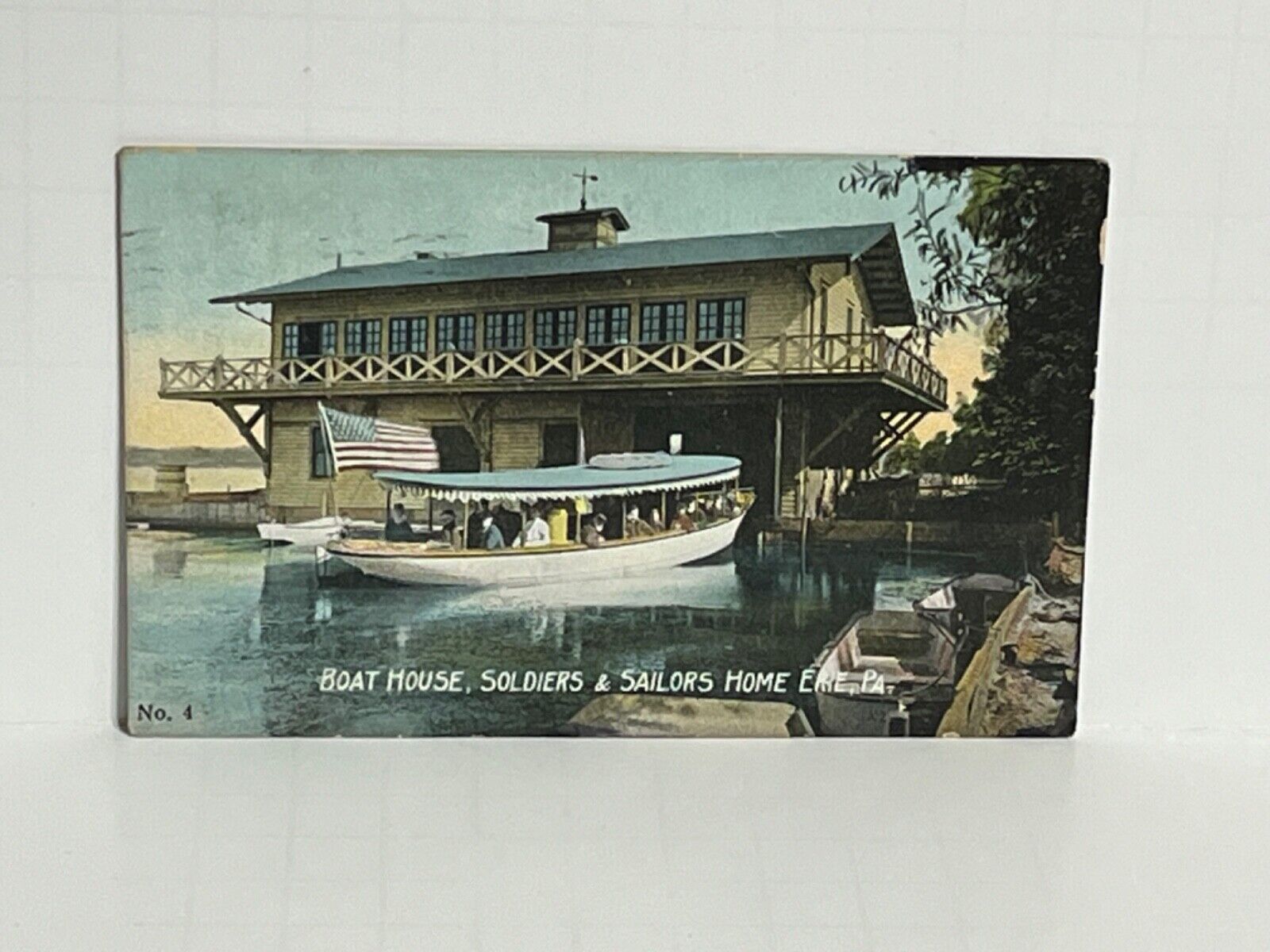 Postcard Boat House Soldiers & Sailors Home Erie Pennsylvania PA A66
