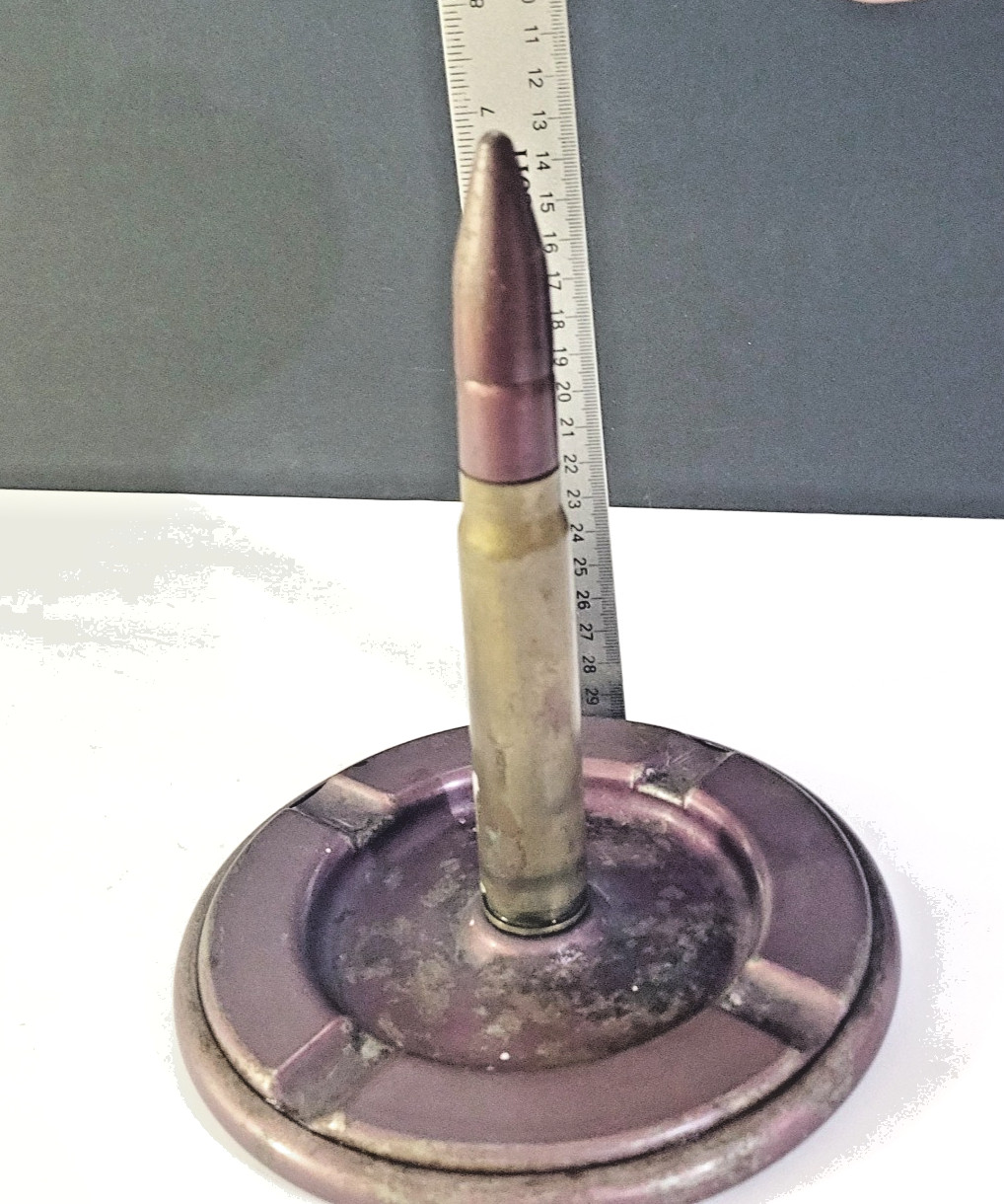 Vintage WWII World War 2 20mm Cannon Lighter & Ashtray Military Stoner Mfg