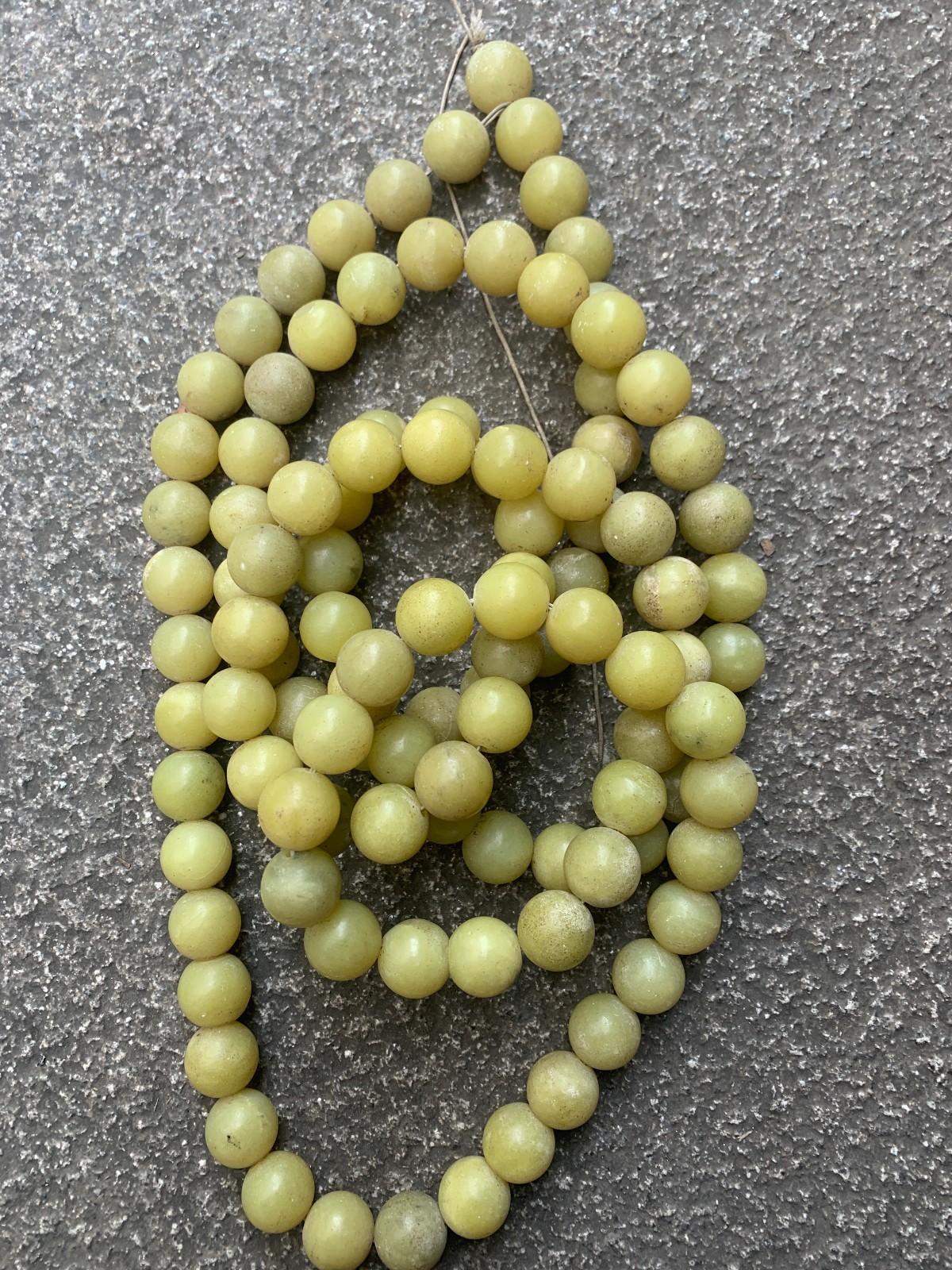 67 Inches Rare Tibetan Natural Jade 17mm Round 108 Beads Prayer Long Necklace