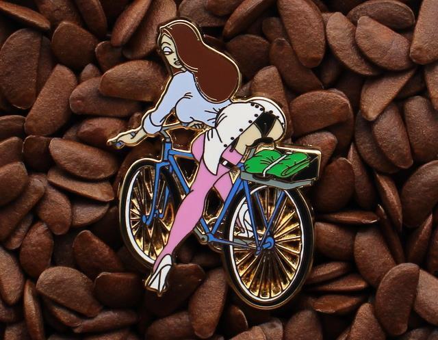 Jessica Rabbit Pins Sexy School Girl Bicycle Pin