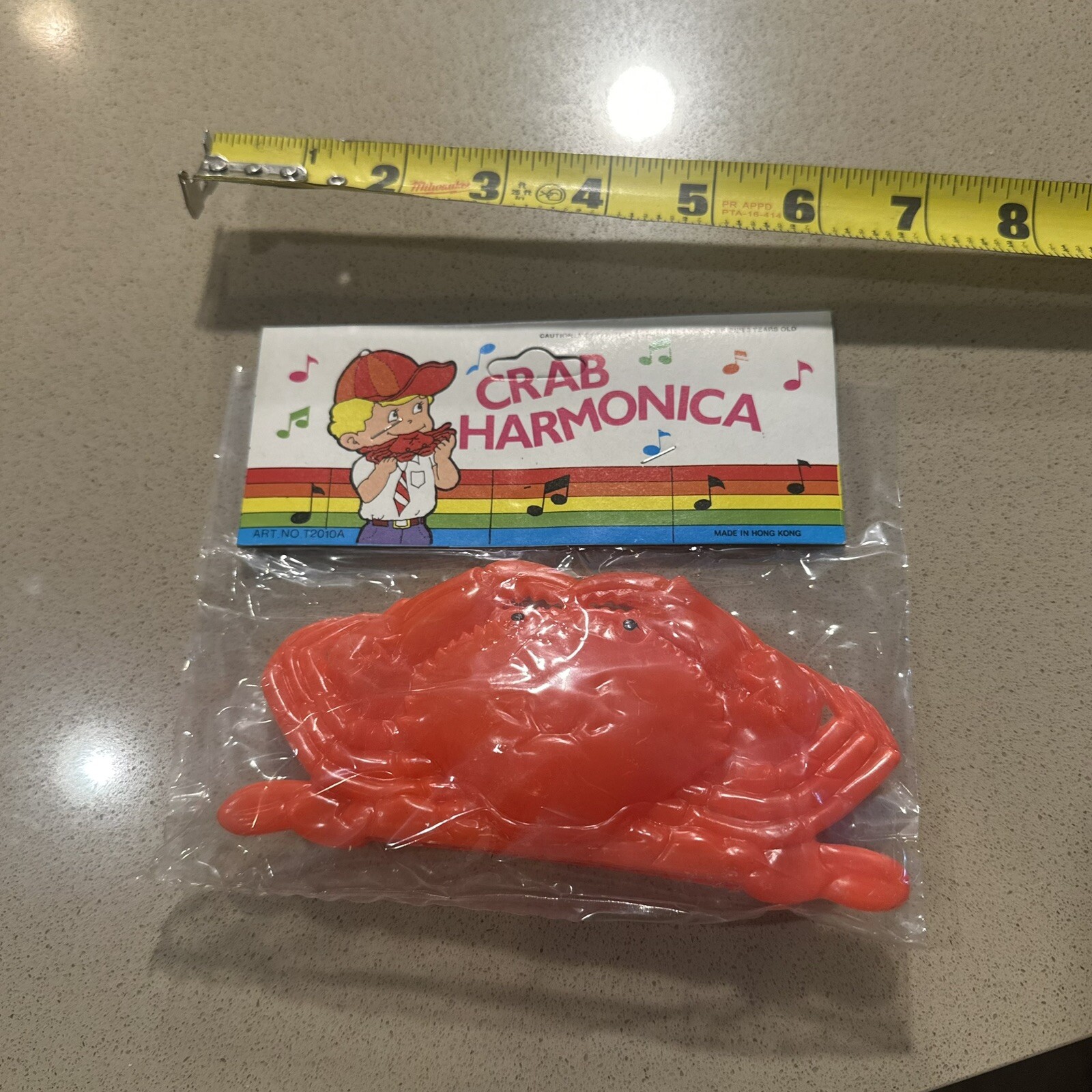 Vintage Toy Crab Harmonica NIP Sealed Hong Kong Rare Arcade Prize 70s 80s Music