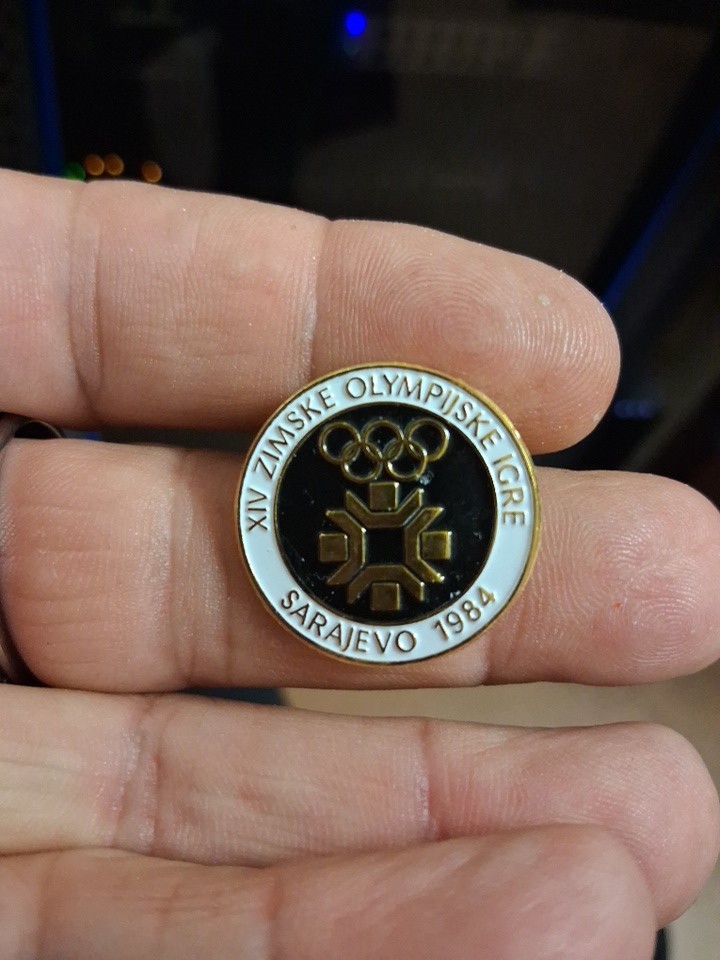 1984 Sarajevo Olympic Logo Pin ~ XIV Olympic Winter Games Active 1984 Sarajevo Olympic Logo Pin ~ XIV Olympic Winter Games Active