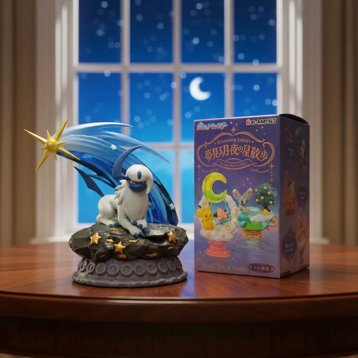 Re-ment Pokemon Starrium Series Dreamy Moonlit Night Absol Figure Collectible