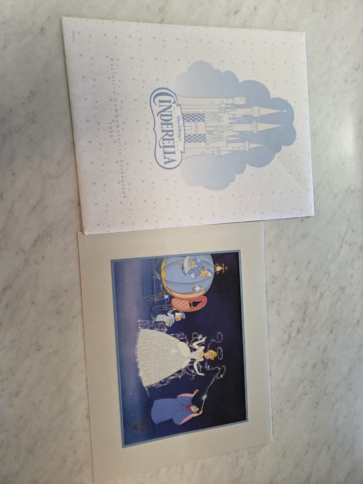 Walt Disney’s Masterpiece Cinderella Exclusive Commemorative Lithograph 1995.