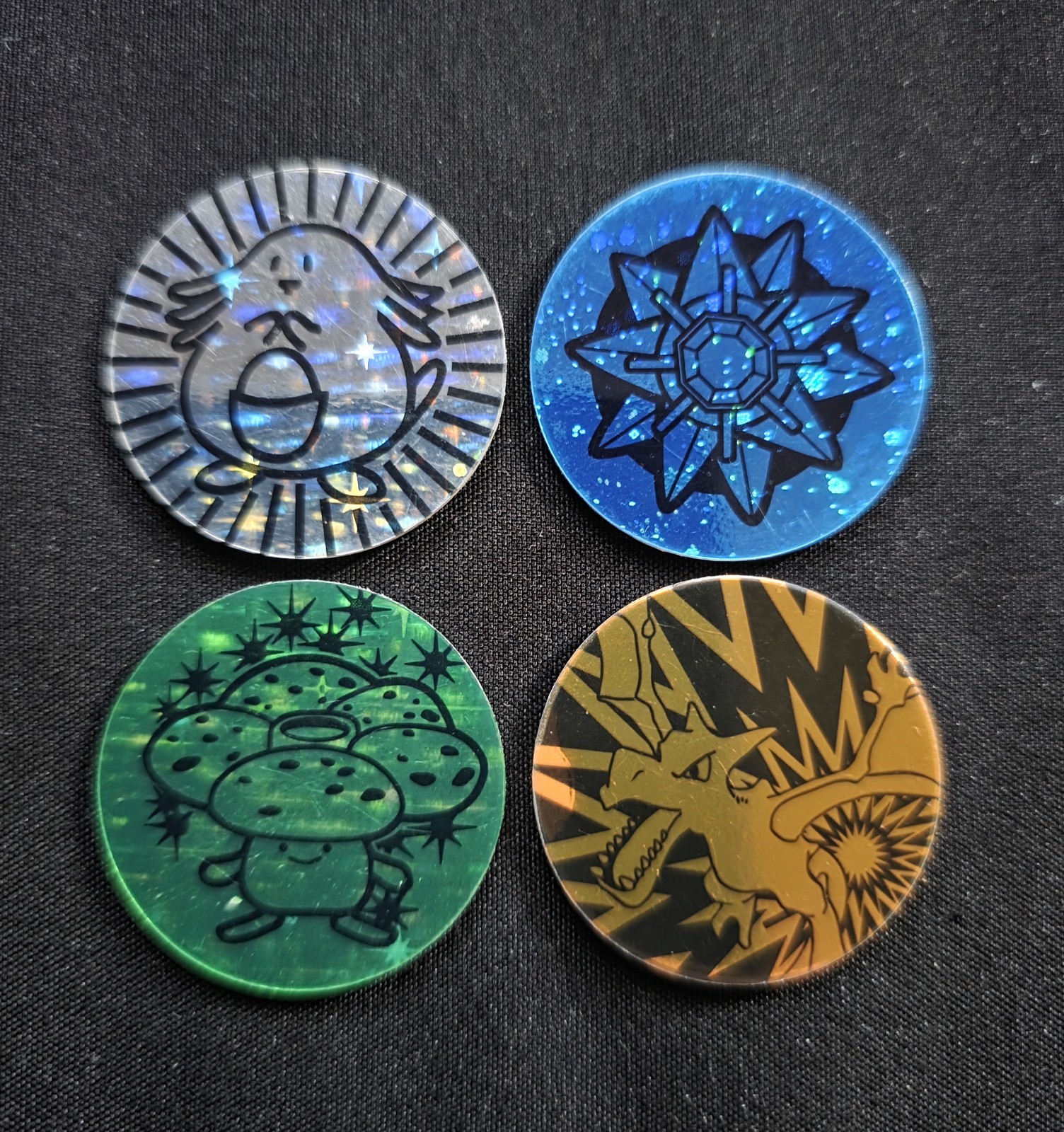 Pokemon Starmie, Aerodactyl, Vileplume And Chansey 4 Coin Lot Vintage WOTC