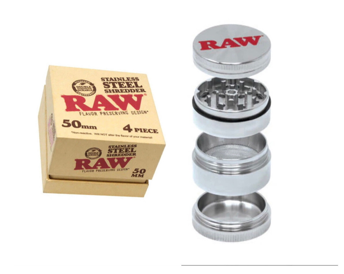 Raw Stainless-Steel Grinder 50MM Raw Shredder 4-Piece Grinder.