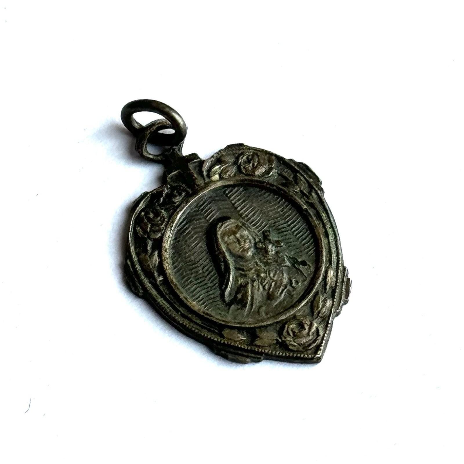 Vintage Sterling Silver St. Therese of Lisieux Religious Medal